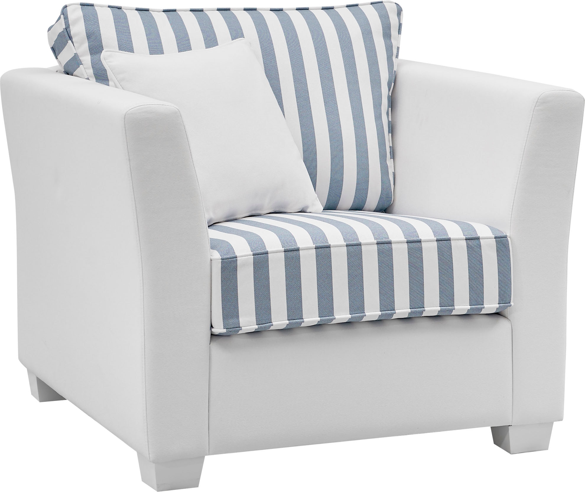 Home affaire »CALIFORNIA«, bei mit Sessel OTTO Landhausstil, Holzfüßen maritimer Sessel kaufen lackiert Weiß