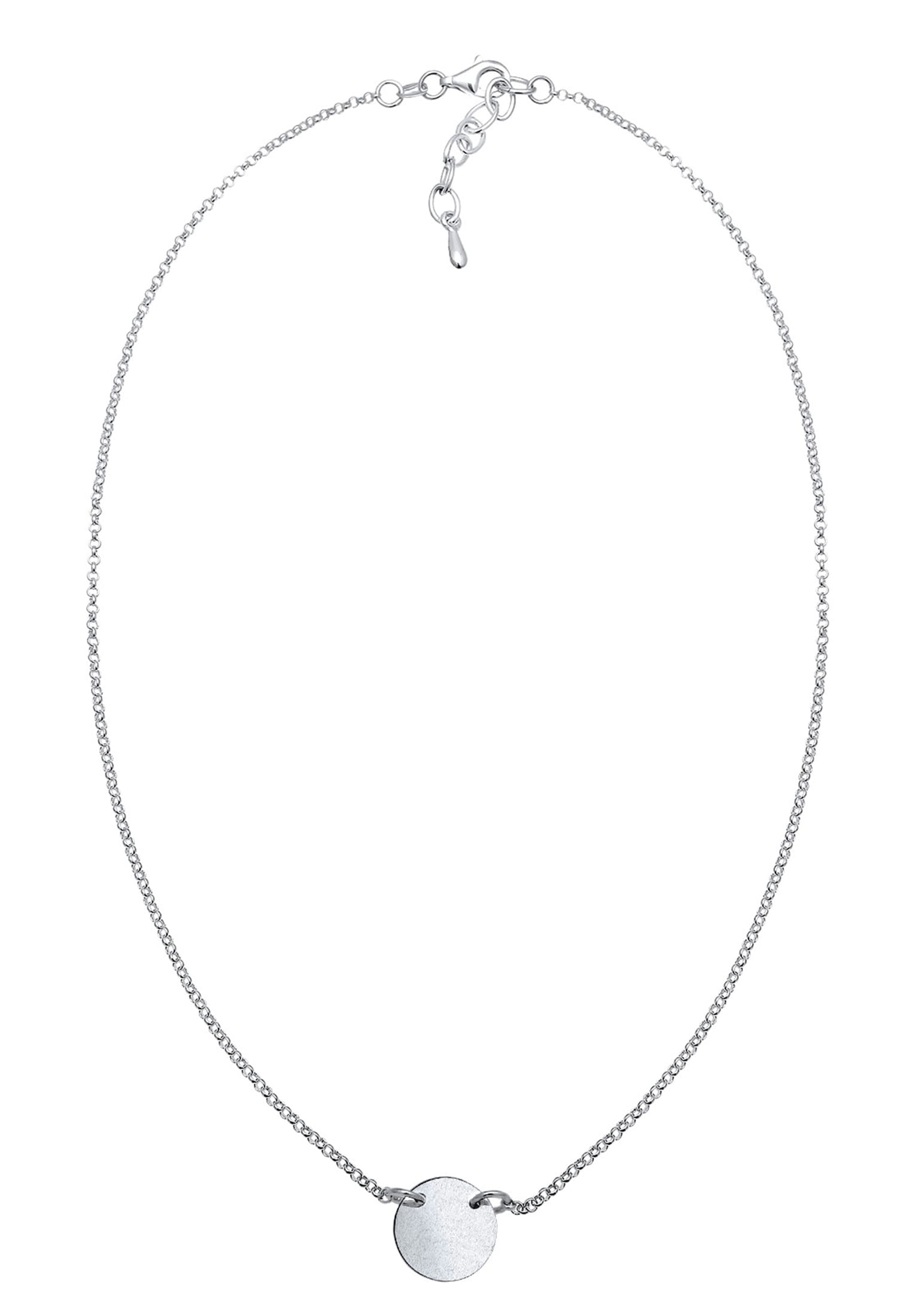 Elli Choker »Halskette Choker Plättchen Anhänger 925 Sterling Silber«