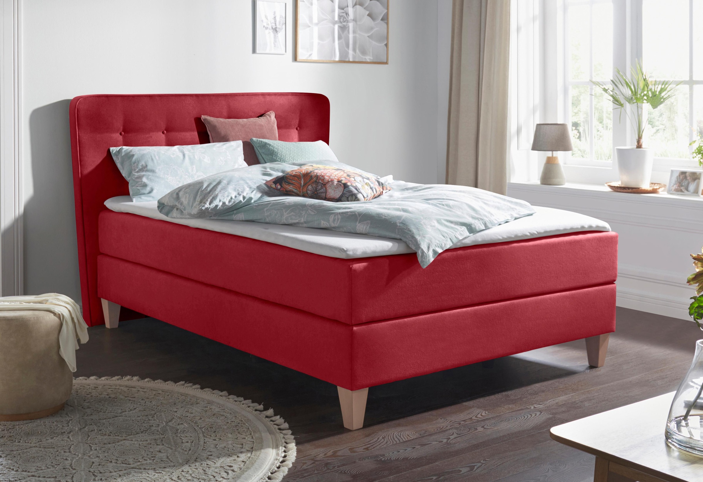 Home affaire Boxspringbett »Ascola«, incl. Topper, 5, Breiten, 3 Ausführungen, 2 Härtegrade