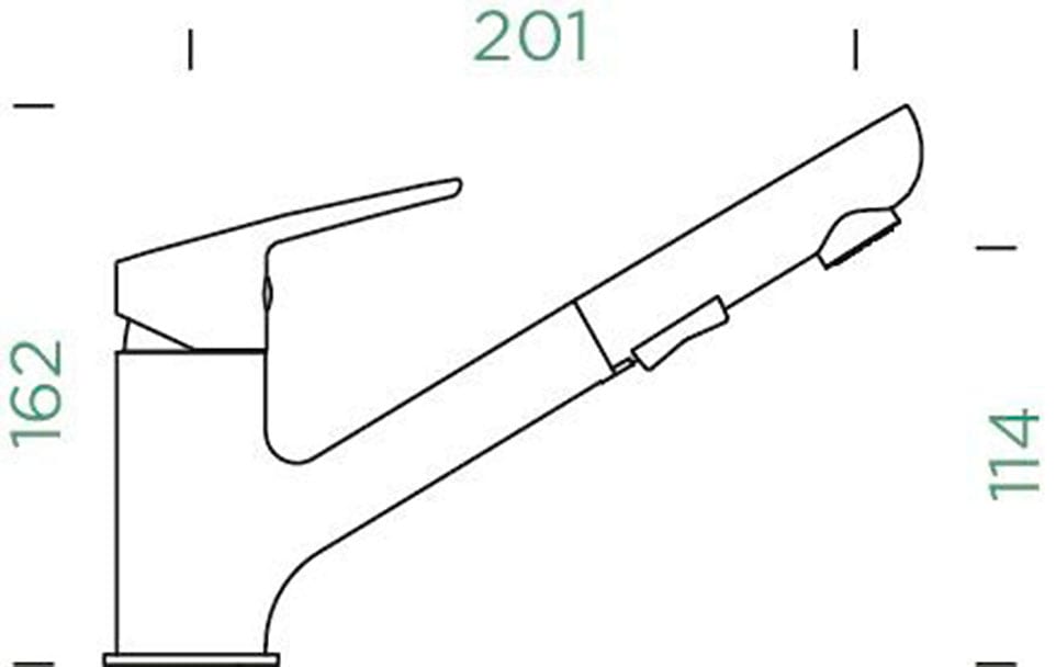 Schock Küchenarmatur »Daja« ausziehbarer Auslauf, Strahl-Brausefunktion, Rückflussverhinderer