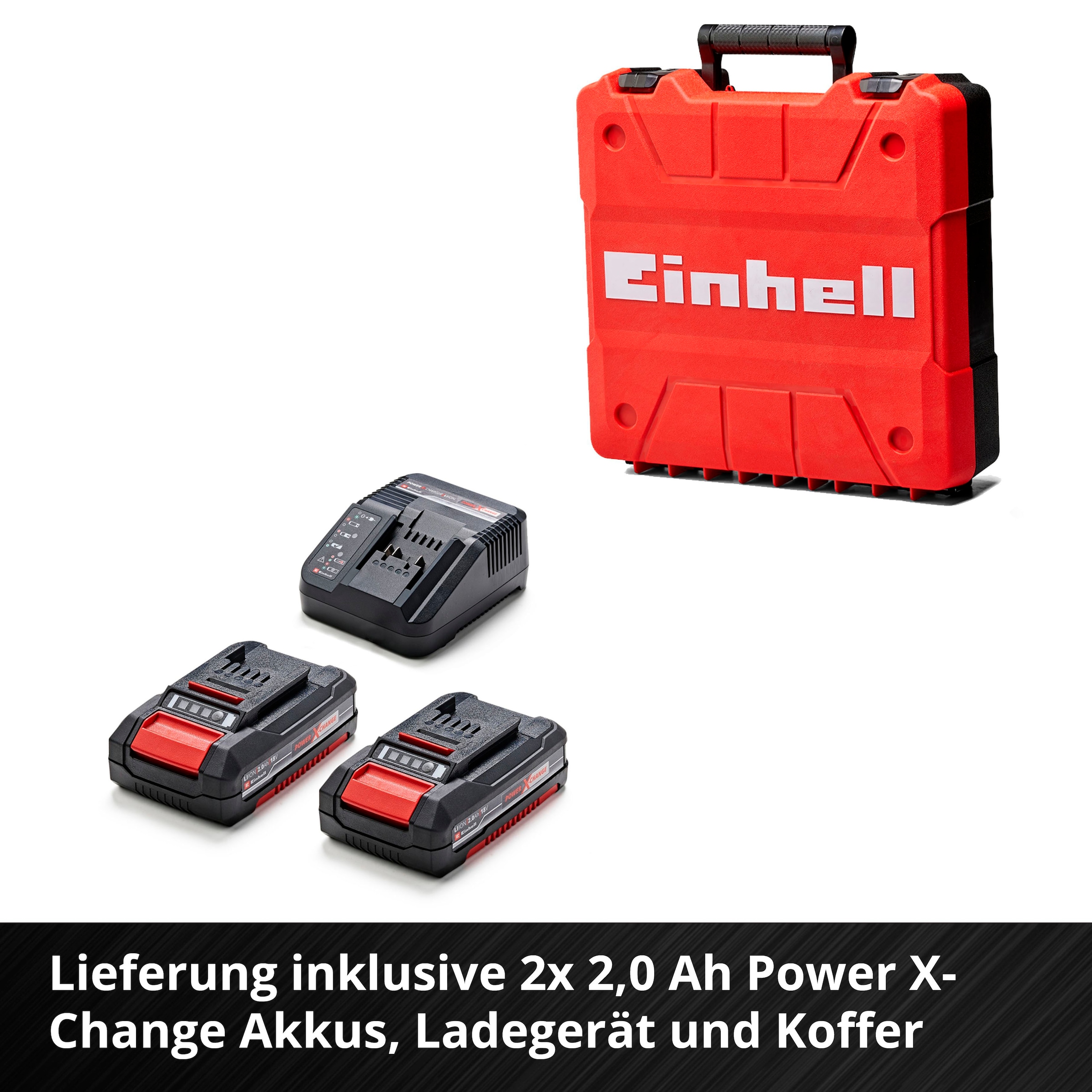 Einhell Akku-Schlagbohrschrauber »TP-CD 18/50 Li-i BL (2x2,0Ah)«, (Set, 5 tlg.), inklusive 2 Akkus, Ladegerät und Aufbewahrungskoffer