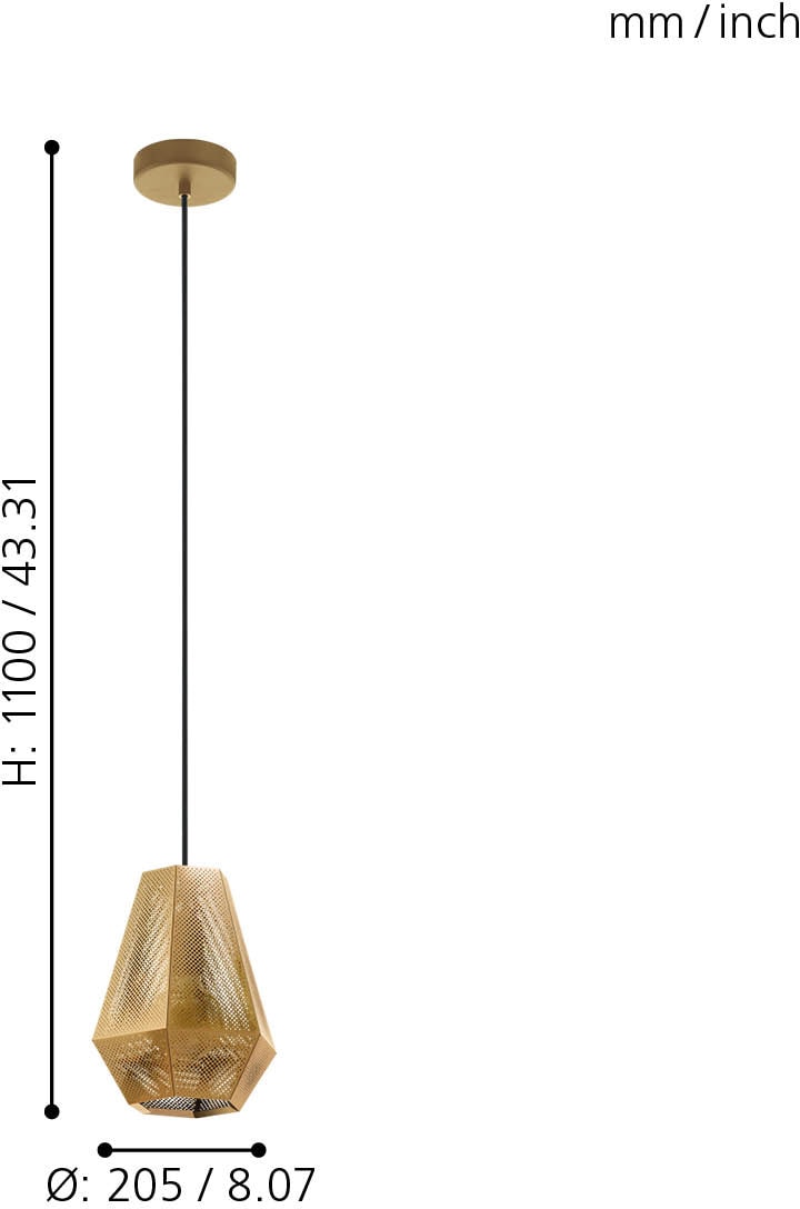 EGLO Pendelleuchte »CHIAVICA« E27 Hängeleuchte, Hängelampe