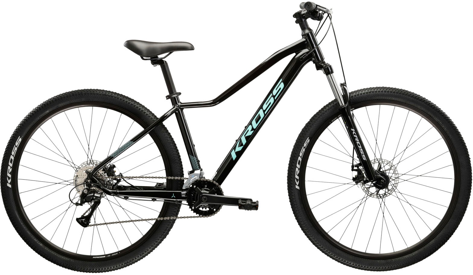 Kross Mountainbike »Damen Hardtail Lea 3.0« 16 Gang Shimano ACERA M3020 Schaltwerk Kettenschaltung in schwarz, Größe 27,5+ Zoll (69,85 cm) hinten:...