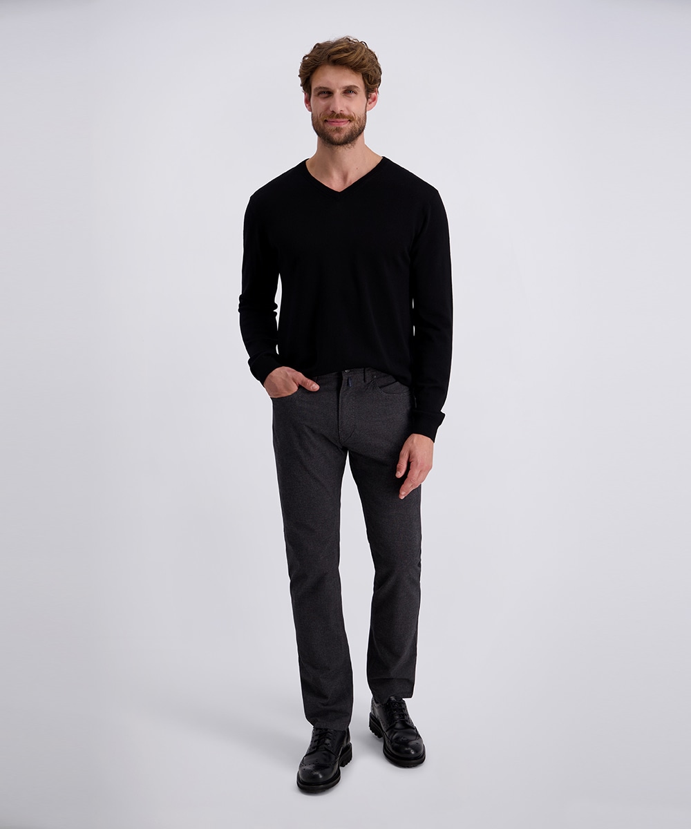 Pierre Cardin 5-Pocket-Hose »PC-Lyon«, fein gemusterst