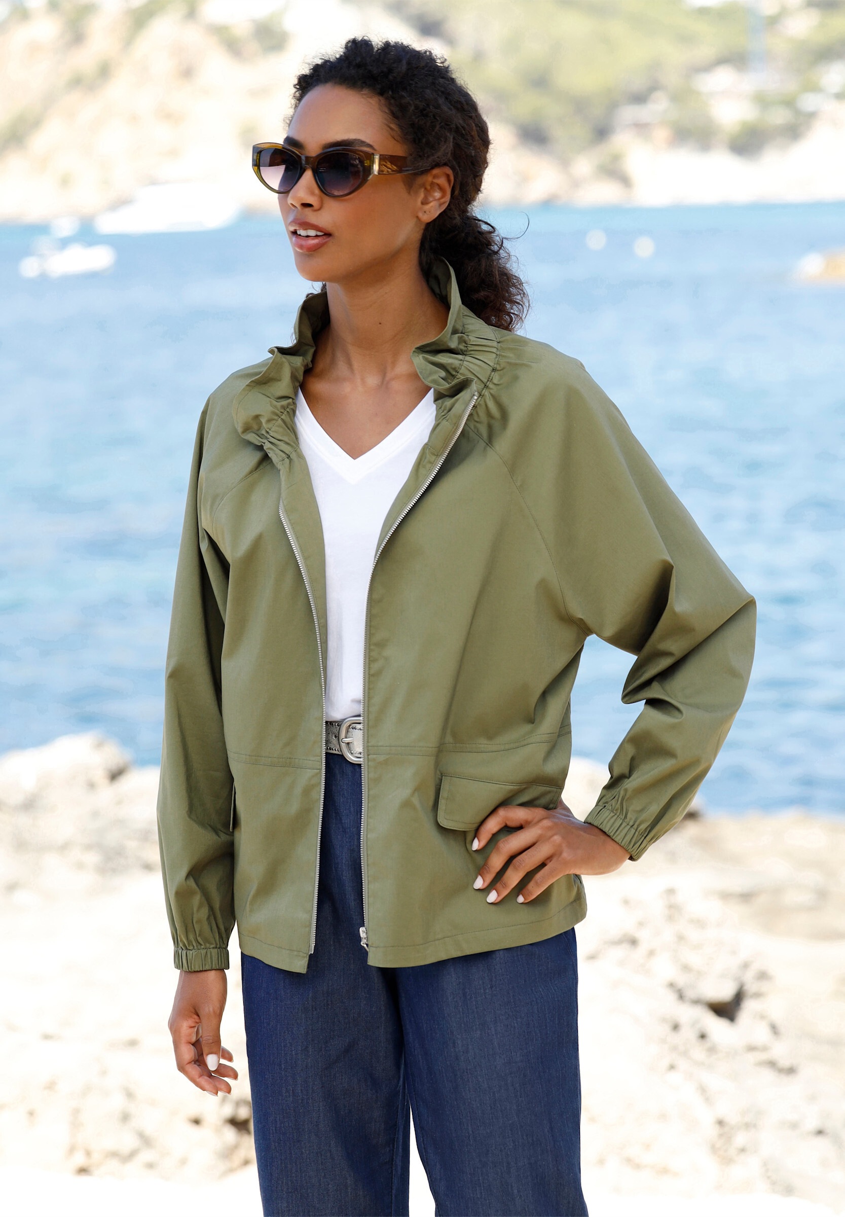 heine Blusenblazer »Blouson Blusenjacke mit Stehkragen«