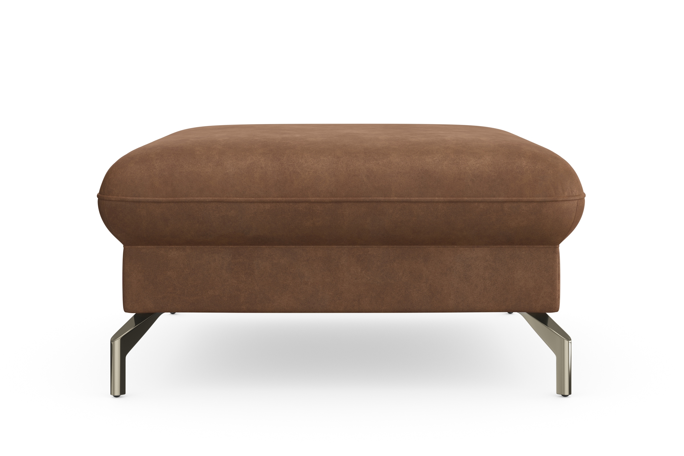 sit&more Hocker »Fashion«, inklusive Federkern, mit satinierten Nickelfüßen