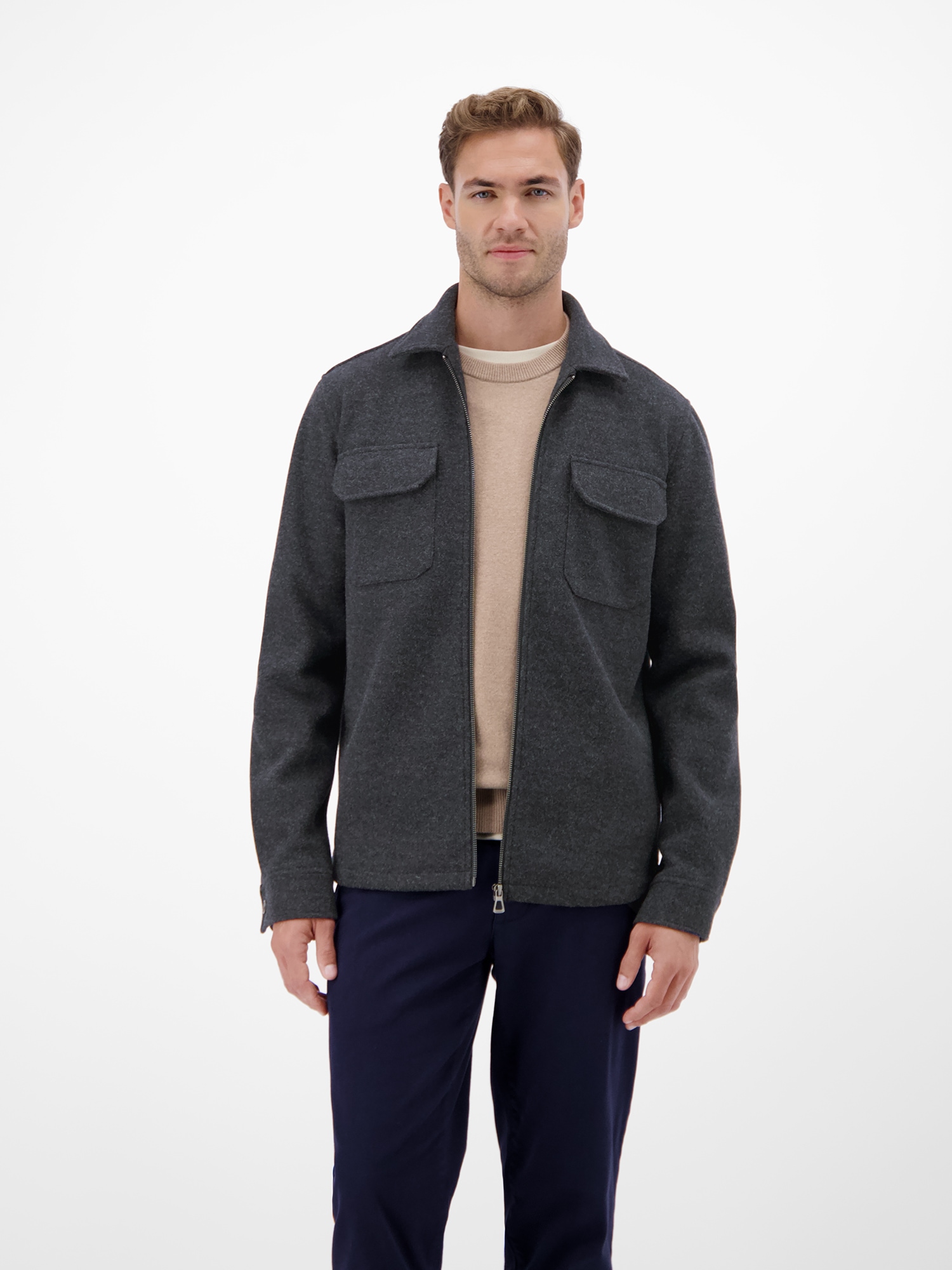 LERROS Langarmhemd »Herren Overshirt in urbanem Style«