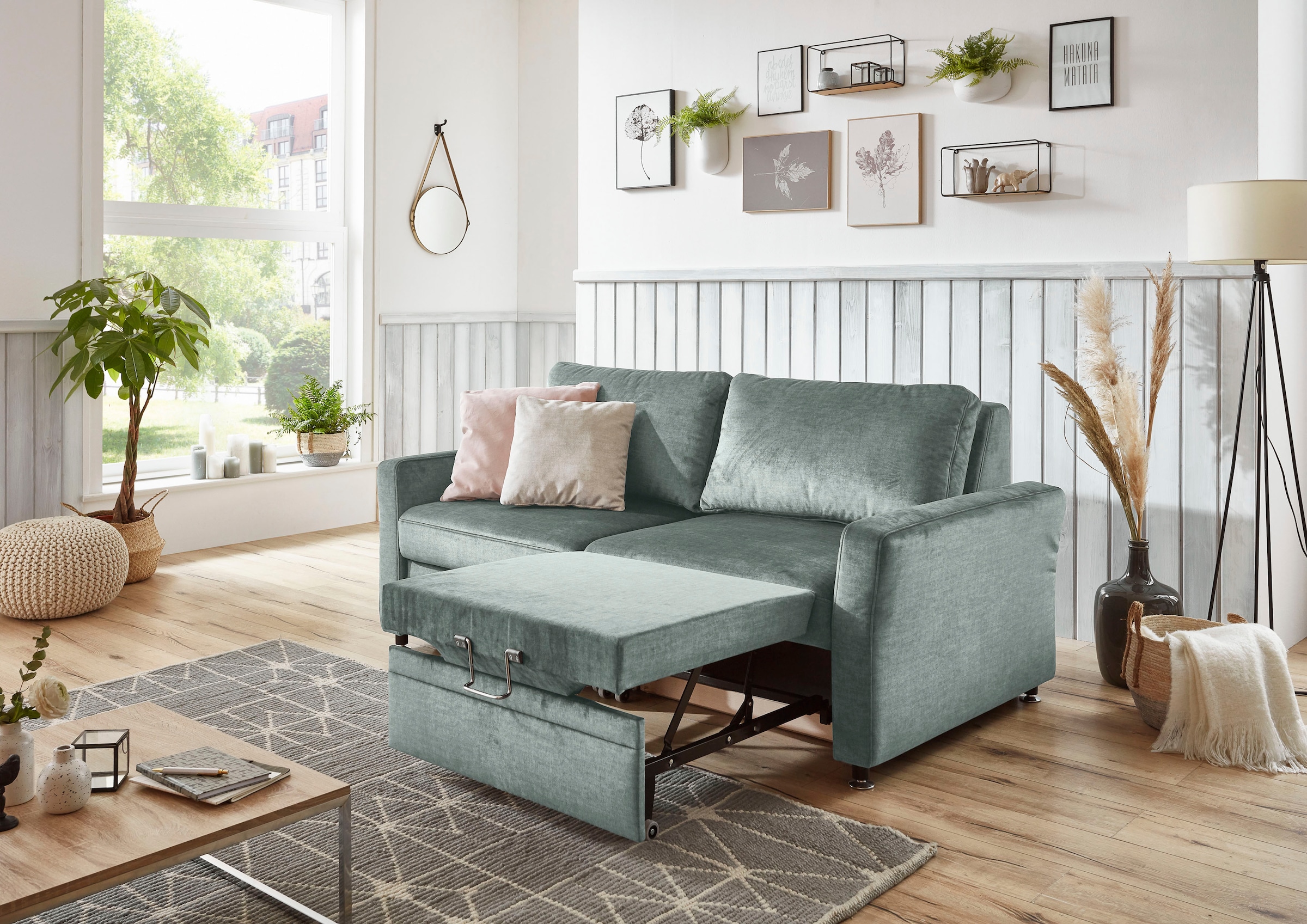 Die PlanBar Schlafsofa »MP-PD19021« mit Längsschläferfunktion 80 bzw. 160x210 cm