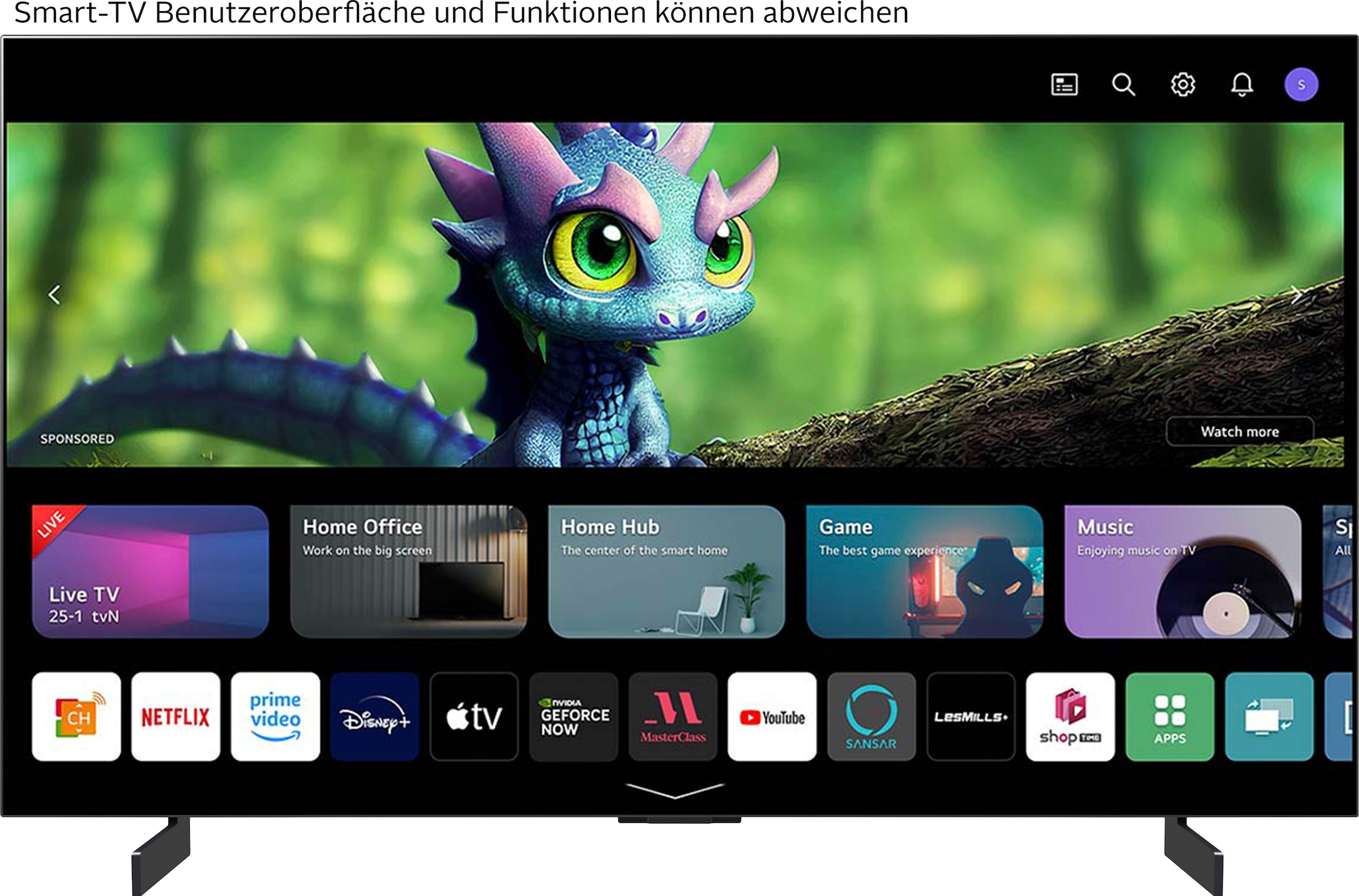 LG OLED-Fernseher »OLED42C37LA«, 4K Ultra HD, Smart-TV, OLED evo, bis zu 120 Hz, α9 Gen6 4K AI-Prozessor, Twin Triple Tuner