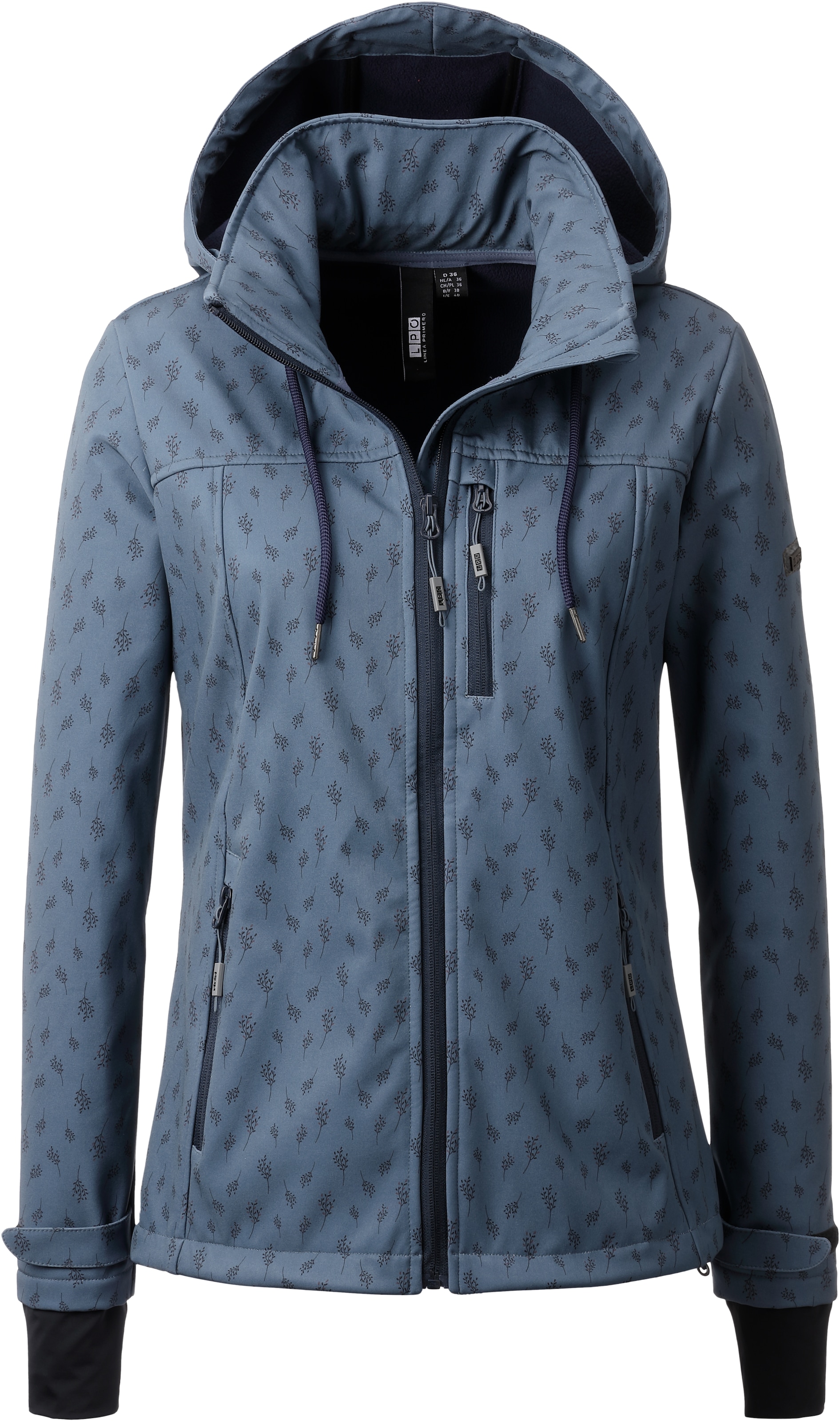 Softshelljacke »SHELBY PEAK VI Women«, leichte Softshelljacke mit All-Over-Print und...