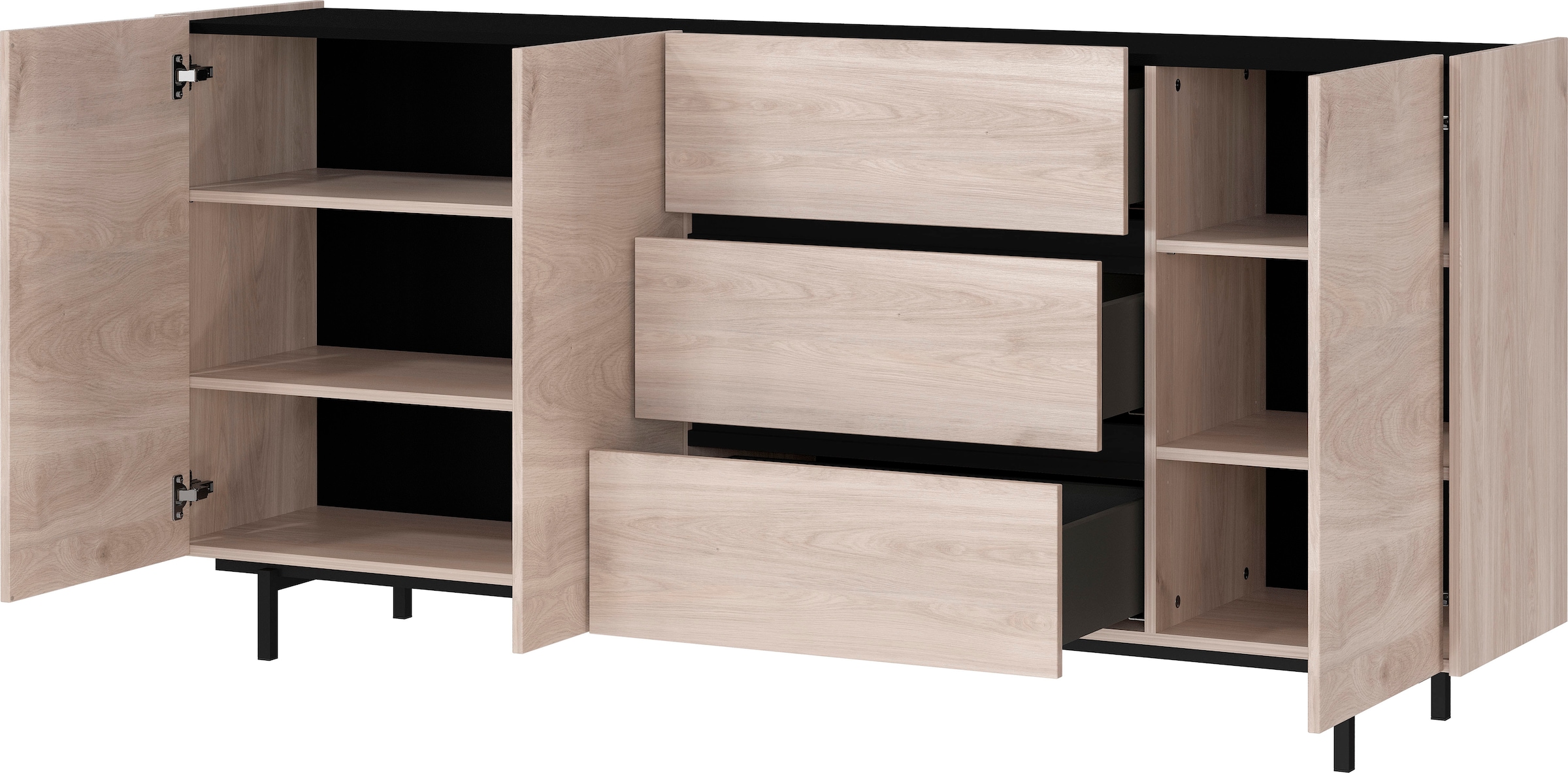 GERMANIA Sideboard »Cantoria«, Soft close-Funktion bei Türen und Schubladen, griffloses Design