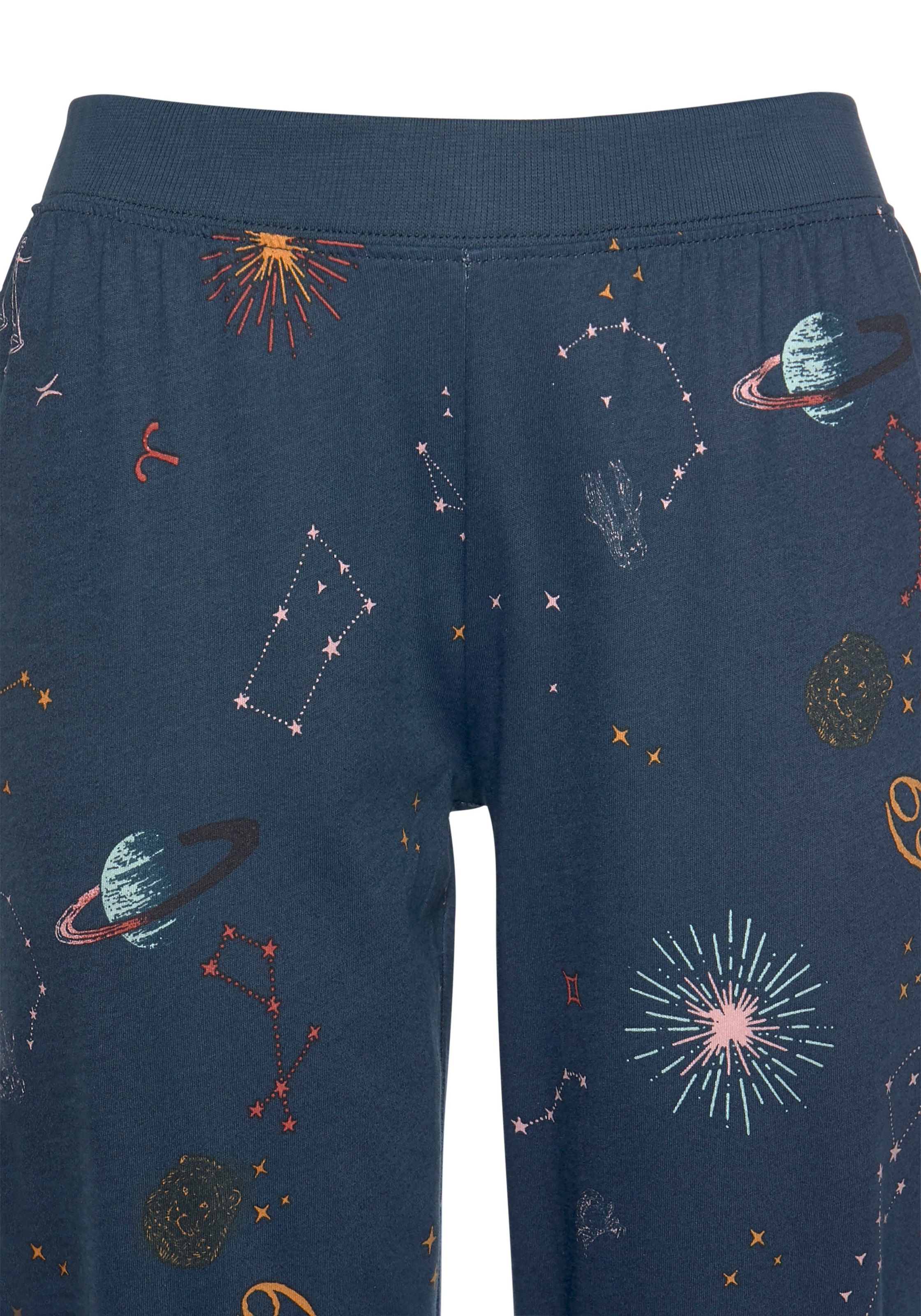 Vivance Dreams Pyjama, (2 tlg.), mit Galaxy-Print