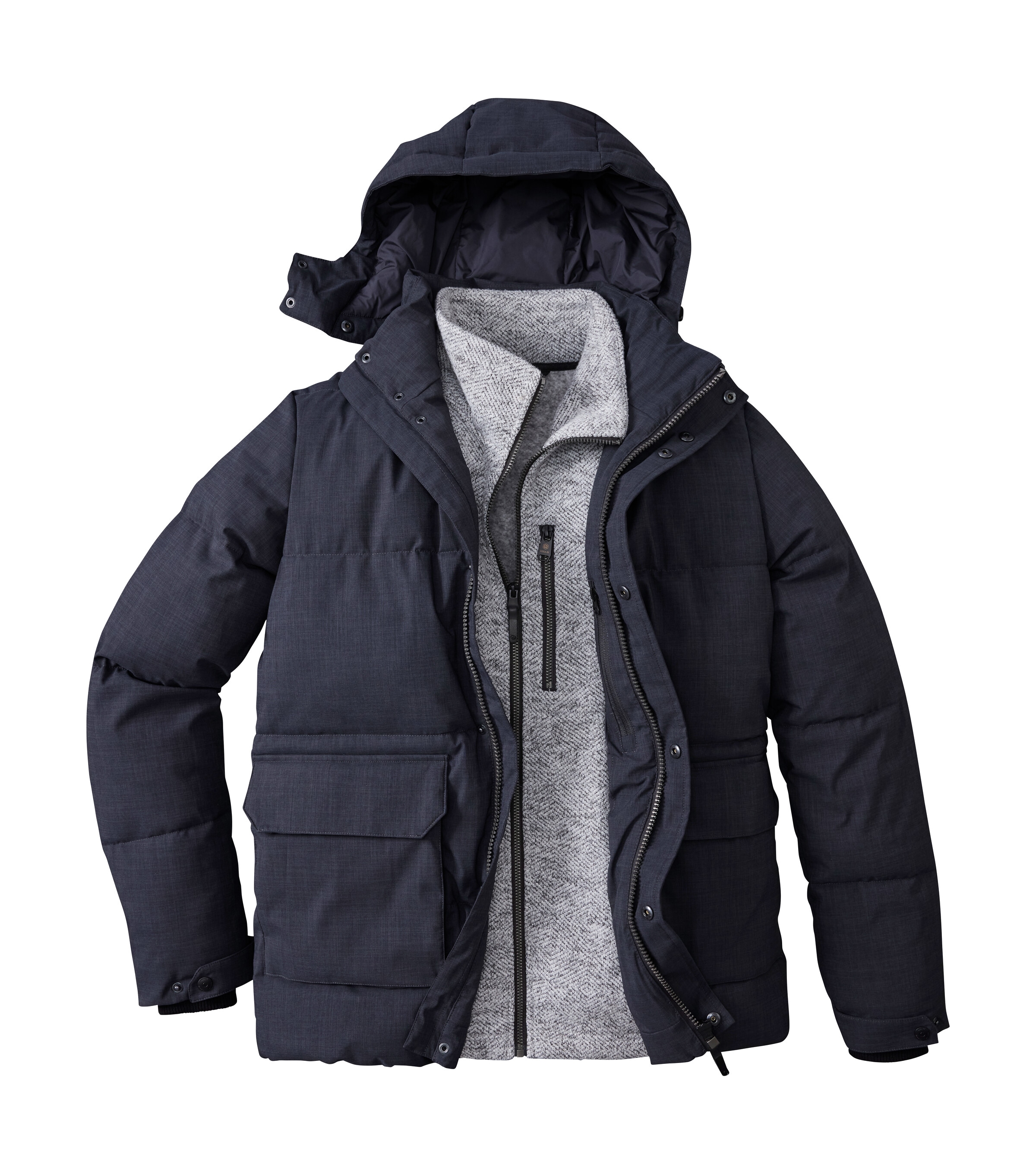 G.I.G.A. DX by killtec Fleecejacke »GW 55 MN KNTFLC JCKT«, Zeitlose Strickfleecejacke, recyceltes Material, Taschen mit Zipper