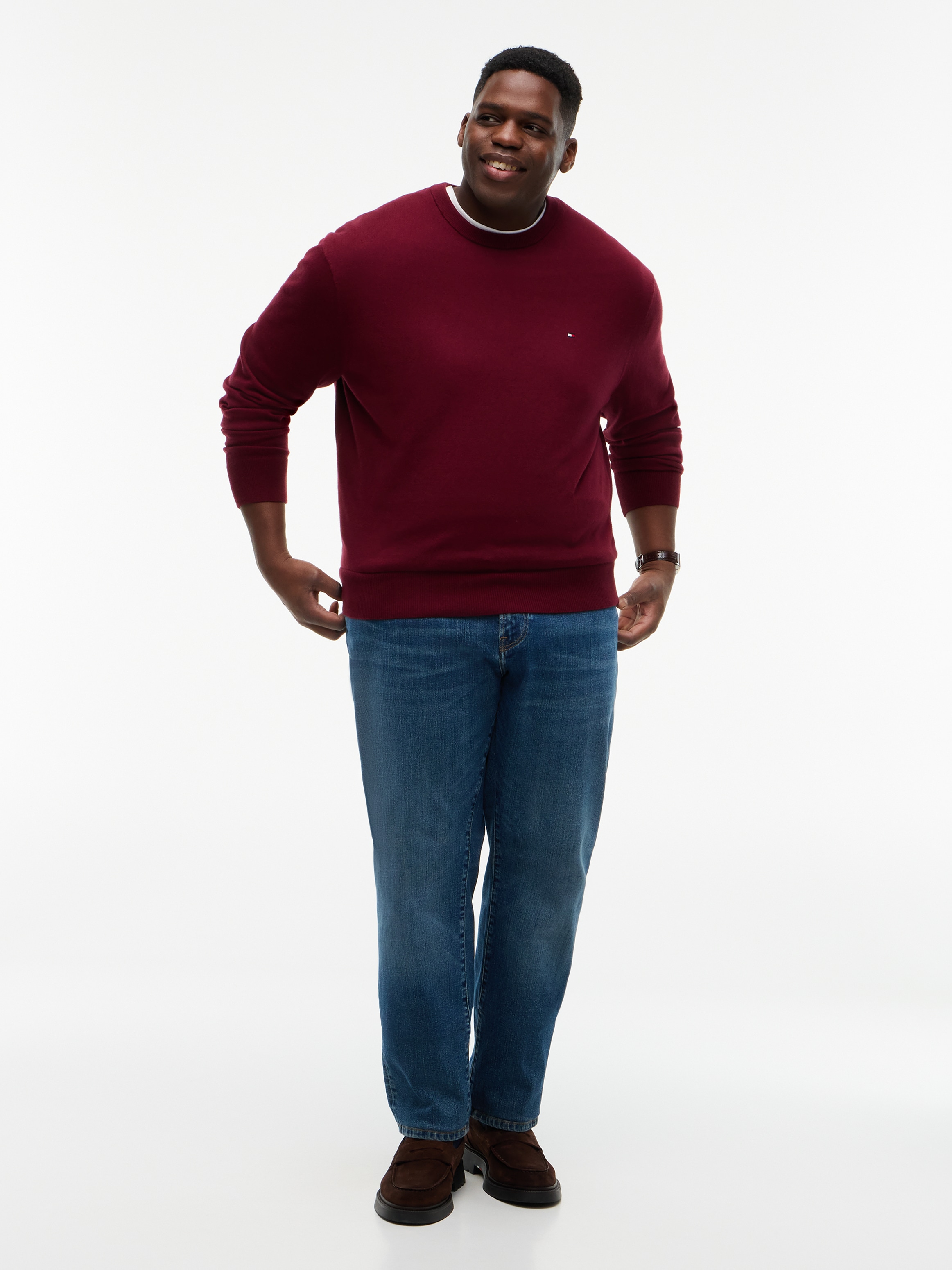Tommy Hilfiger Big & Tall Rundhalspullover »BT-PIMA ORG CTN CASHMERE CN-B«