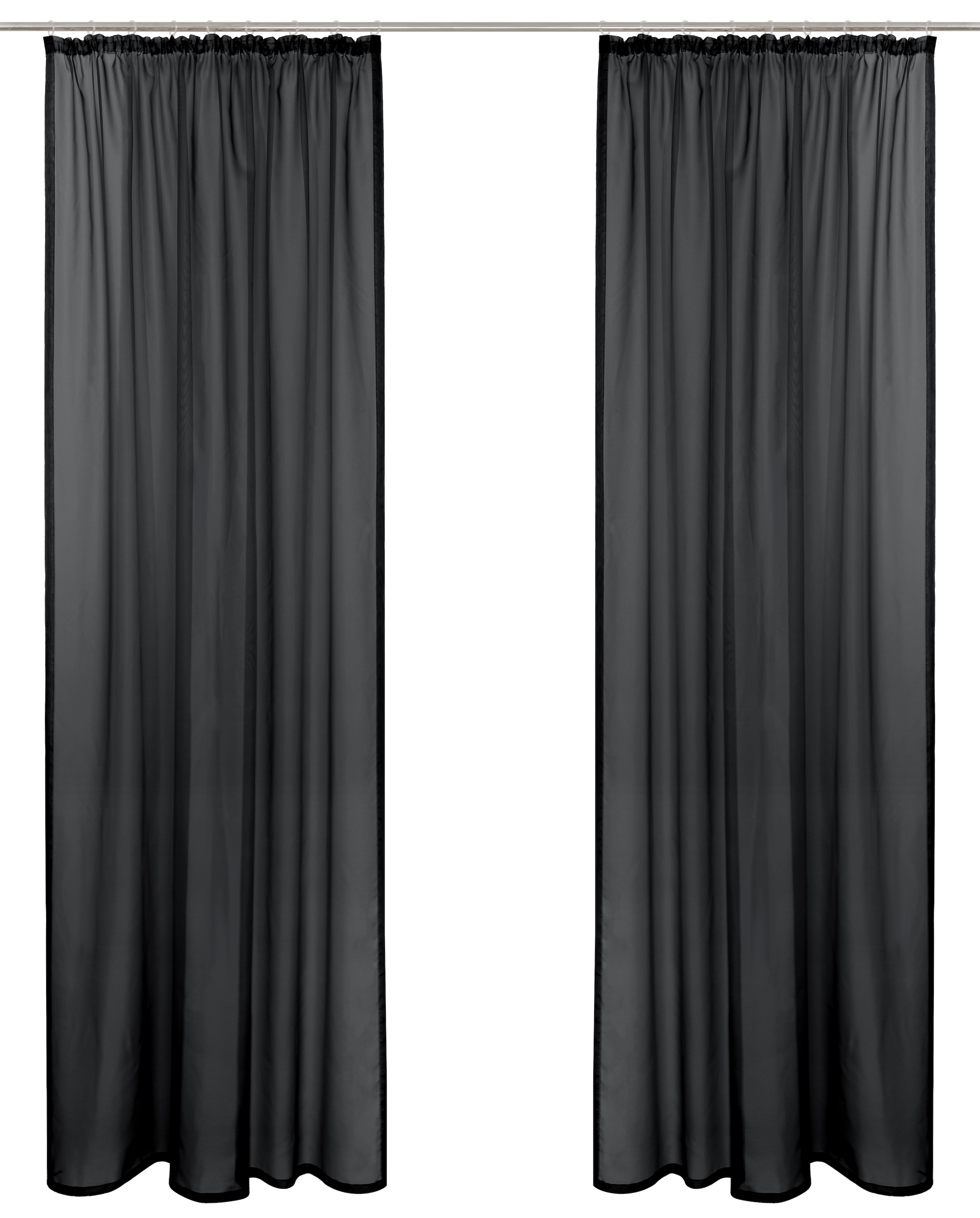 OTTO home Gardine »XANA« Kräuselband 1 Stk. tlg. Bestseller, einfarbig, 1 bzw. 2 Schals, pflegeleicht, Beststeller!