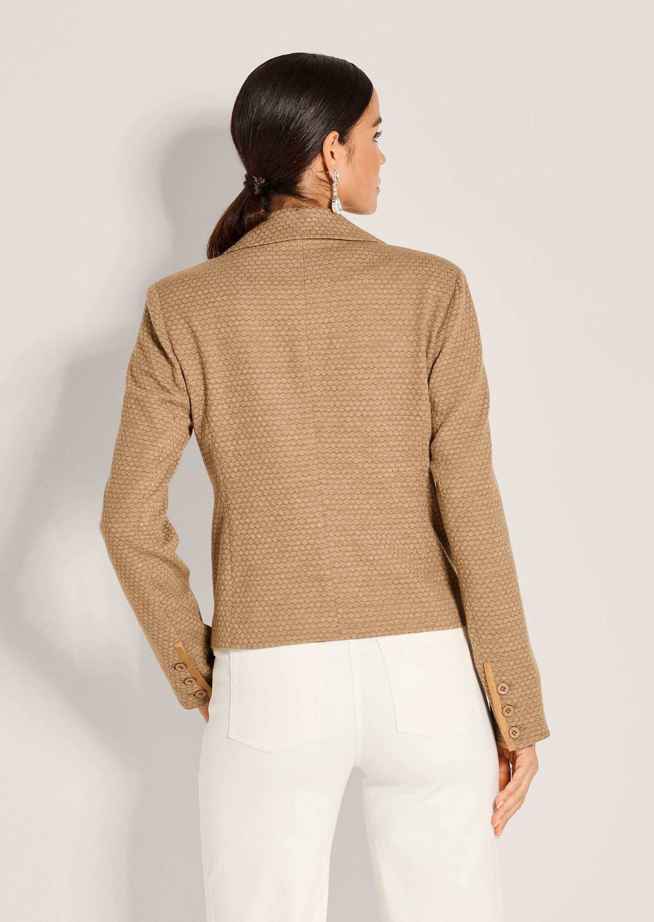 MADELEINE Jackenblazer »Jerseyblazer Kurzblazer mit Wabenmuster« Strukturjersey
