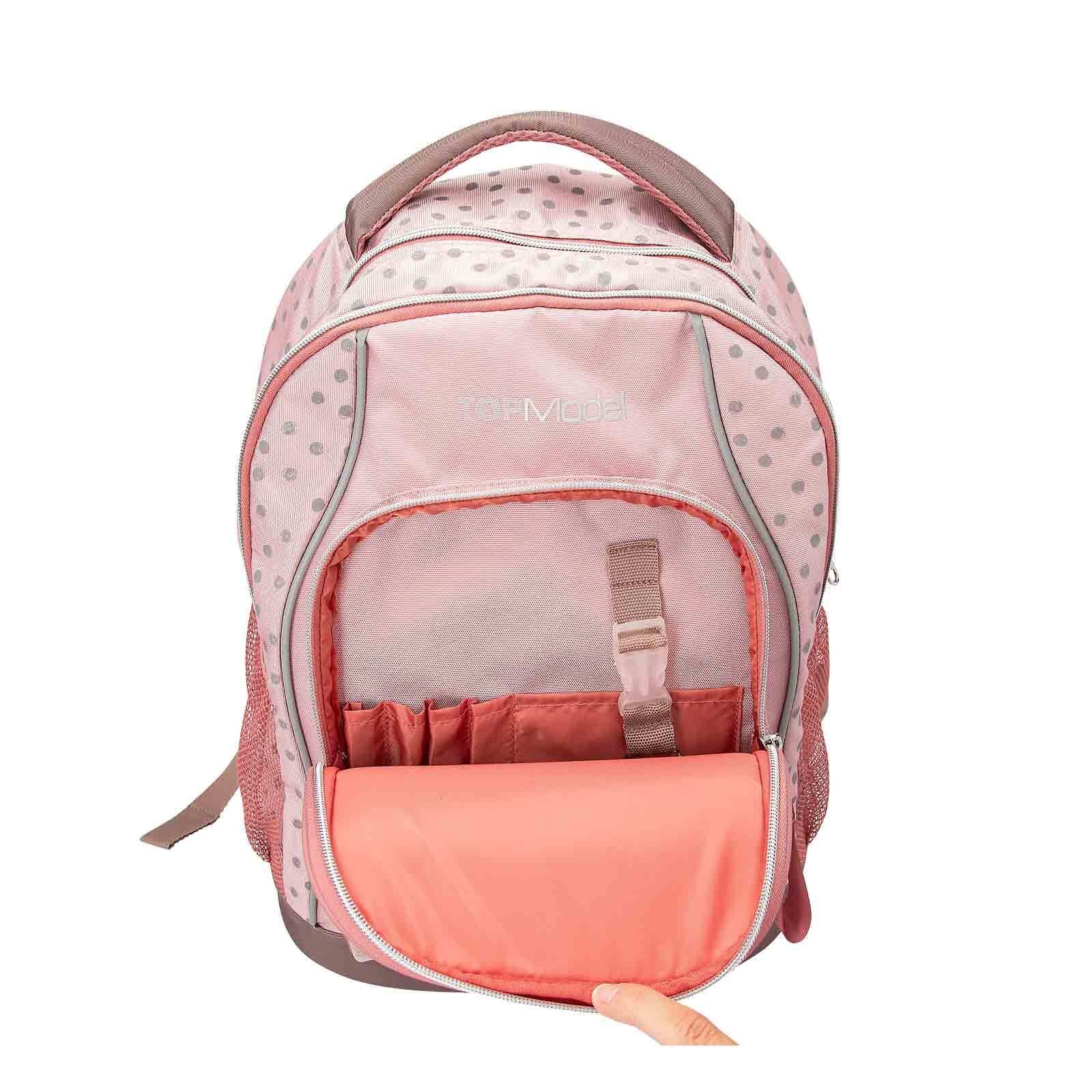 Depesche Rucksack »Schul-Set DOTS TOPModel 2er Set flieder«
