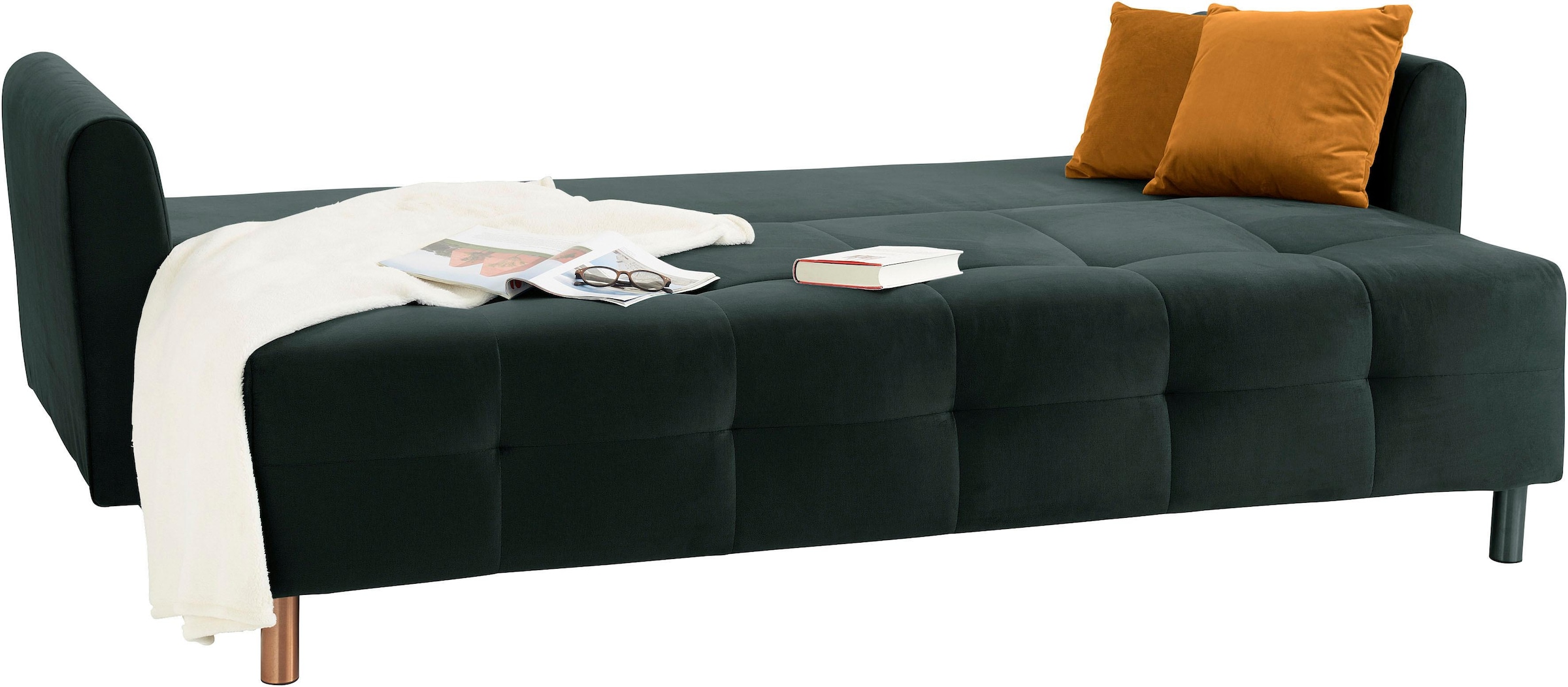 INOSIGN Schlafsofa »Nordic« mit Federkern und Metallbeinen, Steppung im Sitzbereich