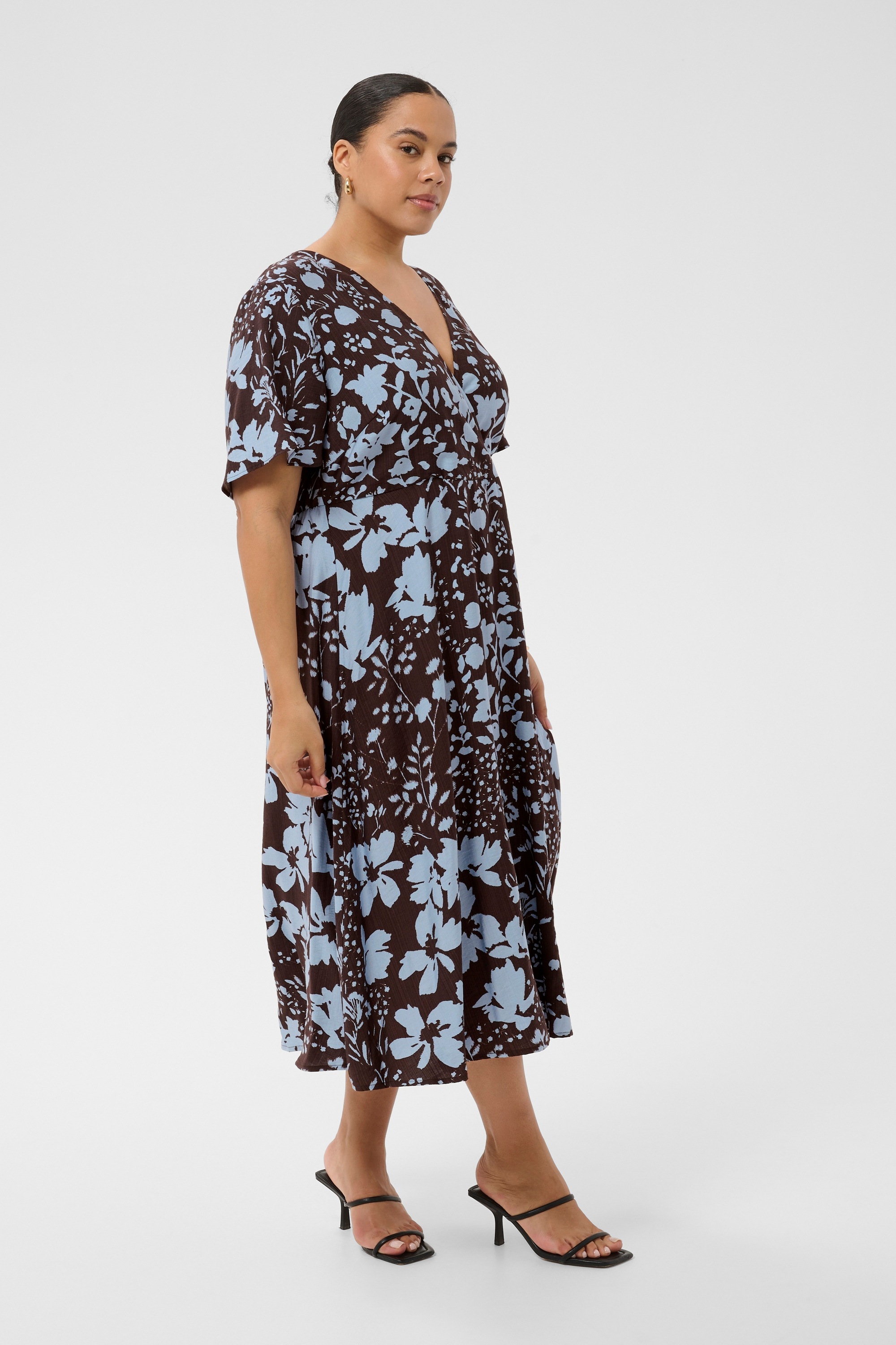 KAFFE Curve Midikleid »Damen Kleid KCnadine«