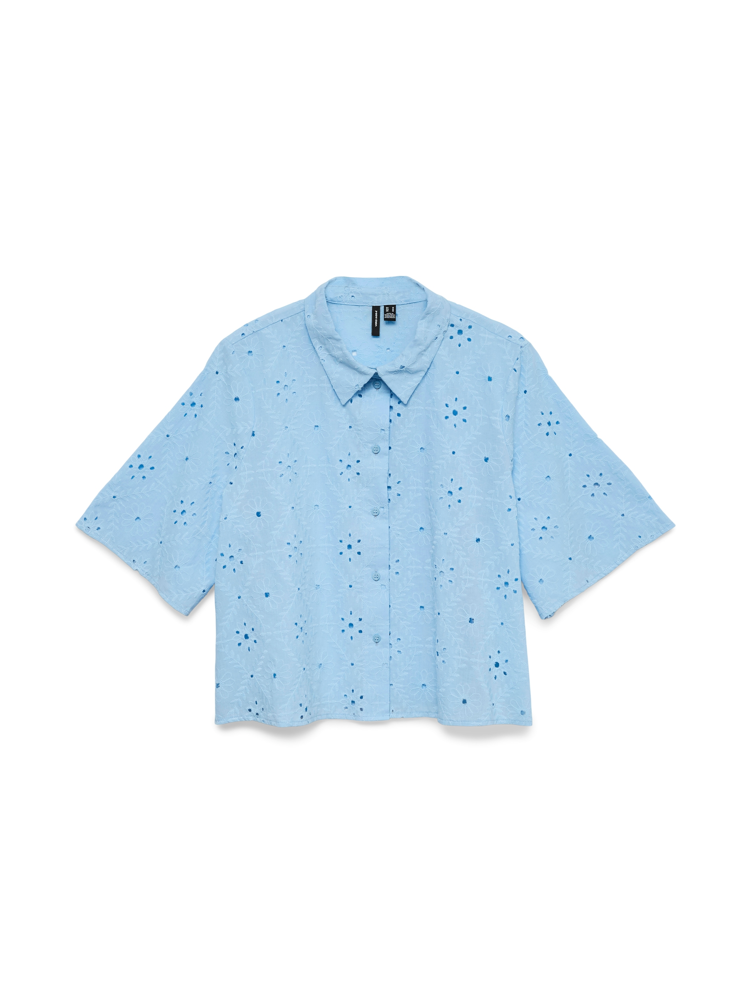 Vero Moda Kurzarmbluse »VMELIZA SHORT 2/4 SLEEVE SHIRT WVN NOOS« Baumwolle