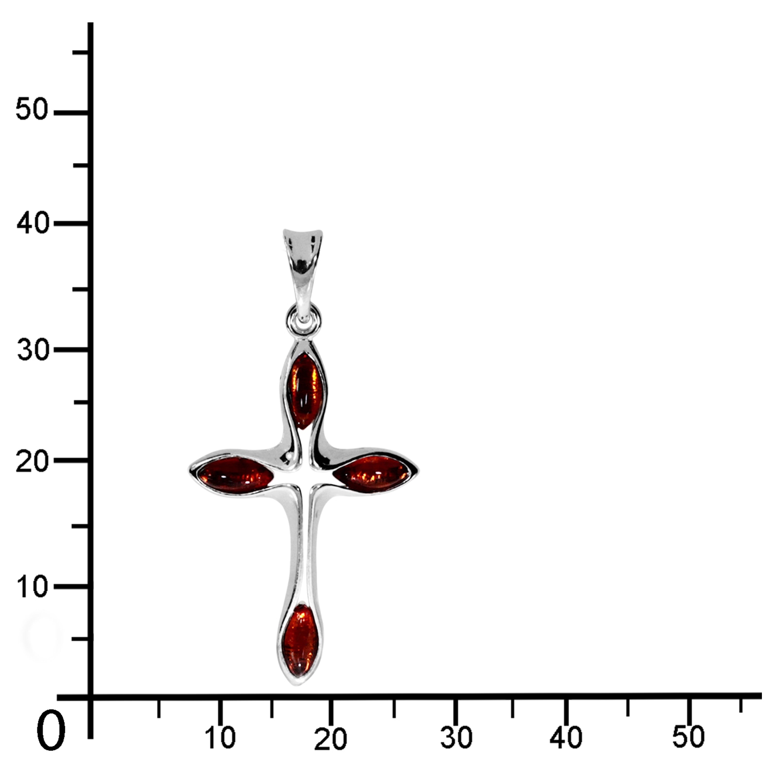 OSTSEE-SCHMUCK Kettenanhänger »Ostsee-Schmuck Anhänger Kreuz 30 x 19 mm« 1 Stk. tlg.