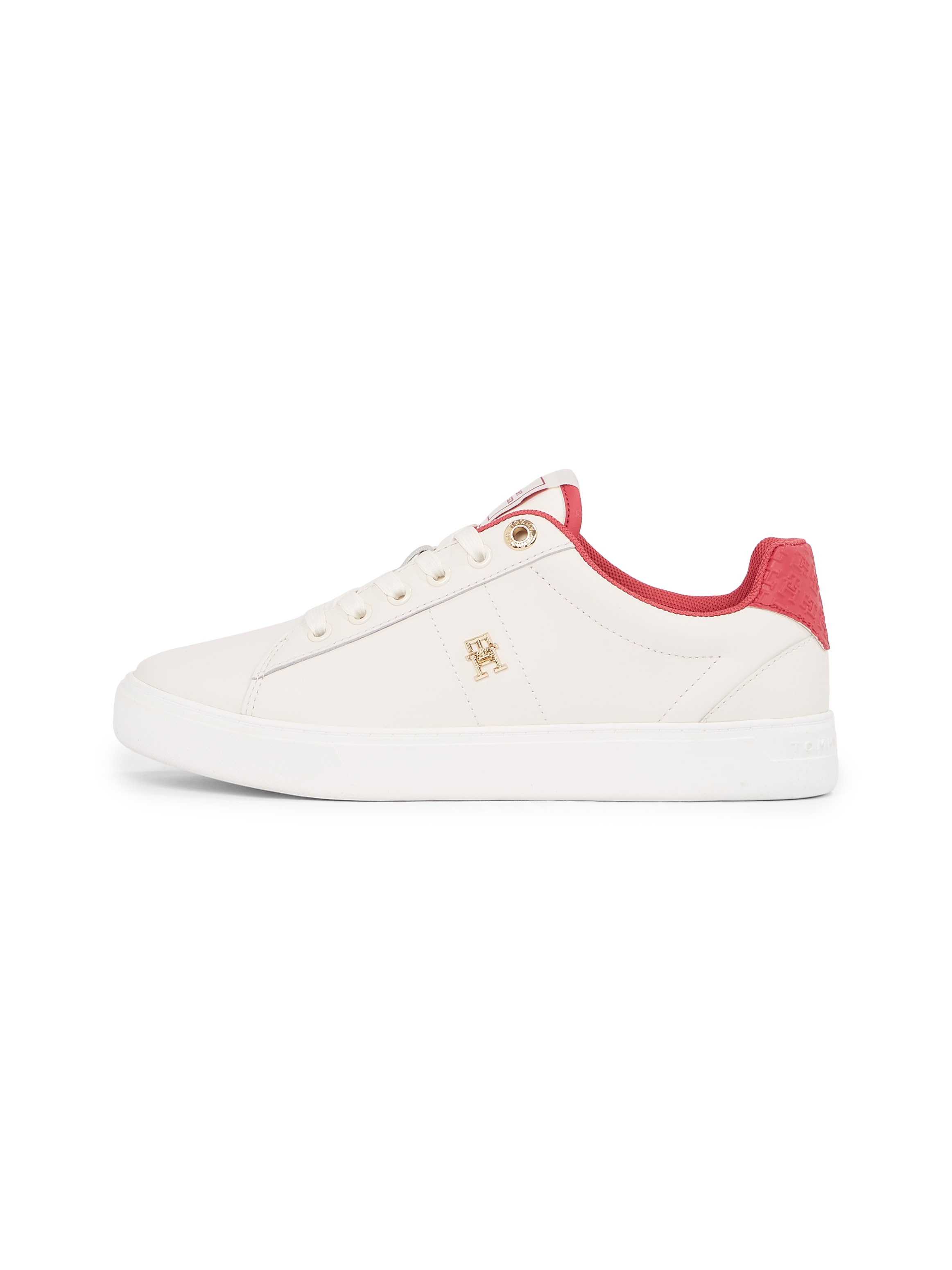 Tommy Hilfiger Plateausneaker »ELEVATED ESSENT SNEAKER MONOGRAM«, Schnürer, Freitzeitschuh, Halbschuh mit gepolstertem Schaftrand