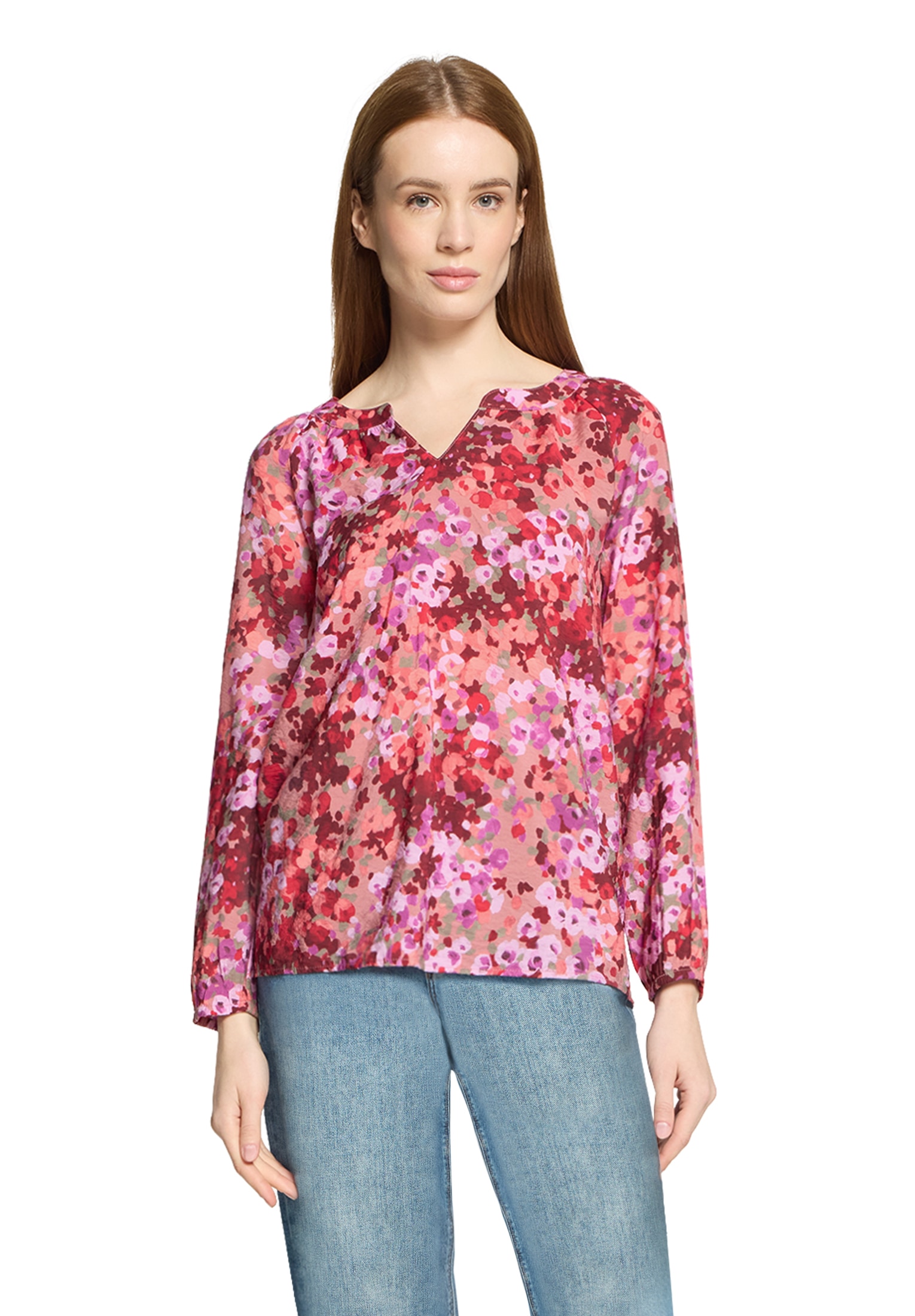 Cartoon Klassische Bluse »Blusenshirt mit Raffung«