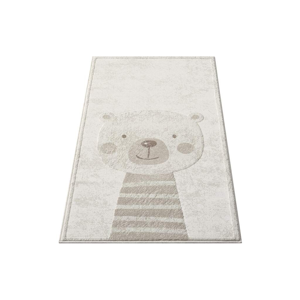 Carpet City Kinderteppich »MARA710«, rechteckig, 11 mm Höhe, Kinderzimmer Teppich Tiere Beige Spielzimmer