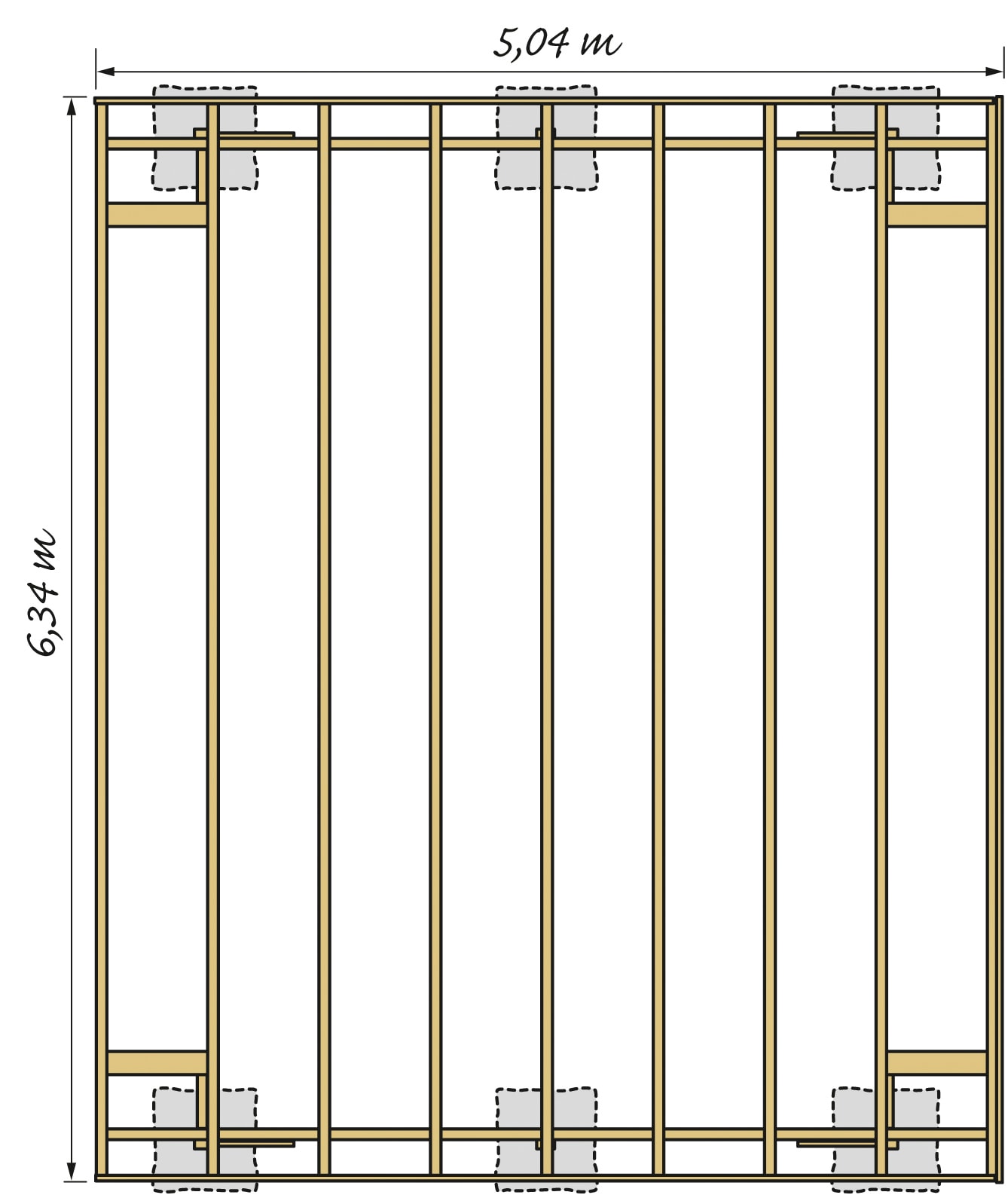Kiehn-Holz Doppelcarport »KH 310 / KH 311« Holz 561 cm anthrazit Stahl-Dach, versch. Farben