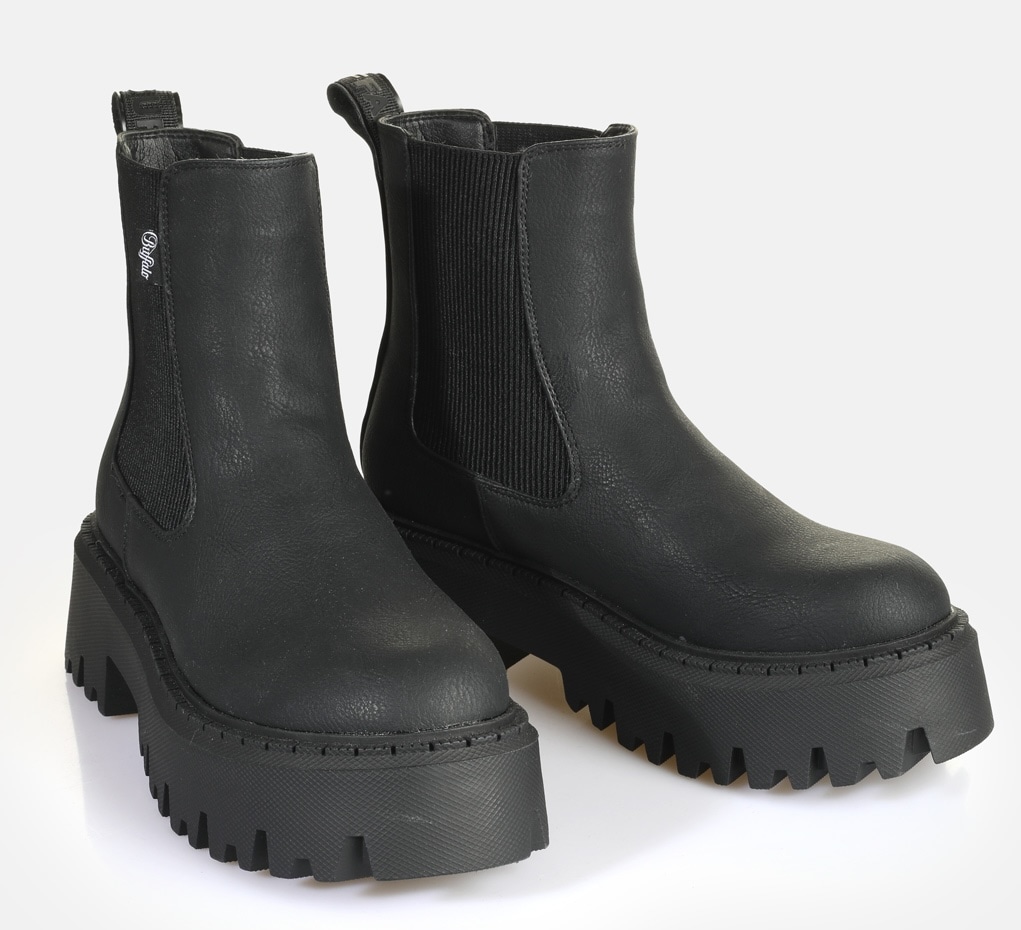 Buffalo Damen Chelseaboots »Aspen Chelsea warm« Plateauboots, Stiefelette, Schlupfboots mit Memory Foam-Innensohle, Größe 40