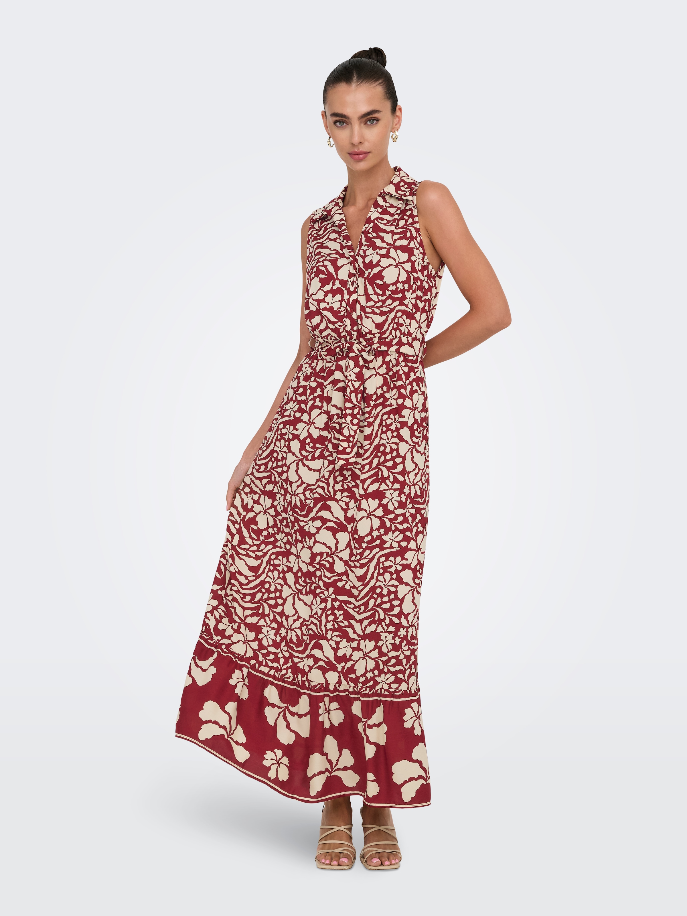 ONLY Maxikleid »ONLVIBE LIFE S/L SHIRT LONG DRESS WVN«