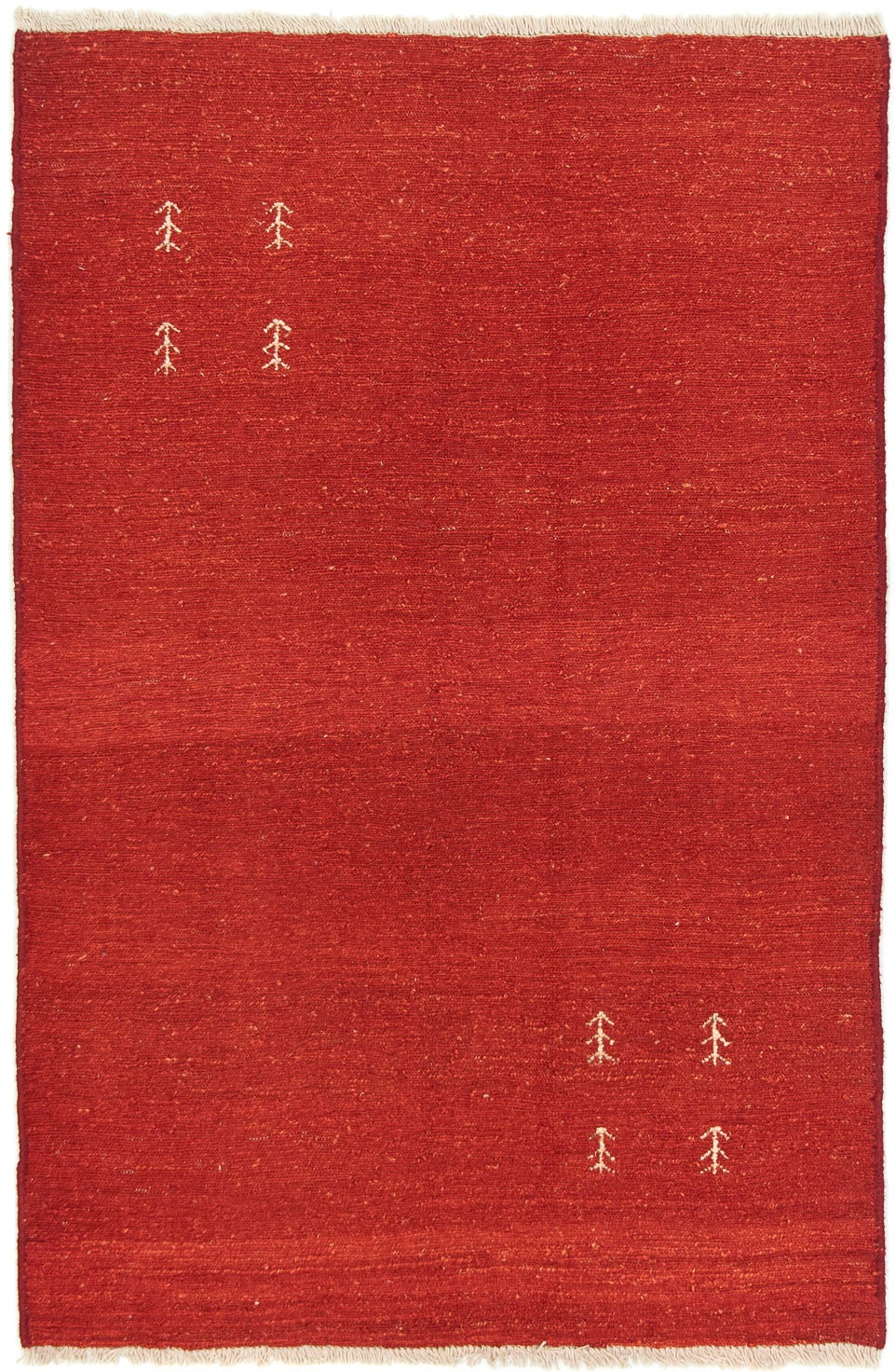 morgenland Wollteppich »Gabbeh Teppich handgeknüpft handgeknüpft bei OTTO rechteckig, rot«