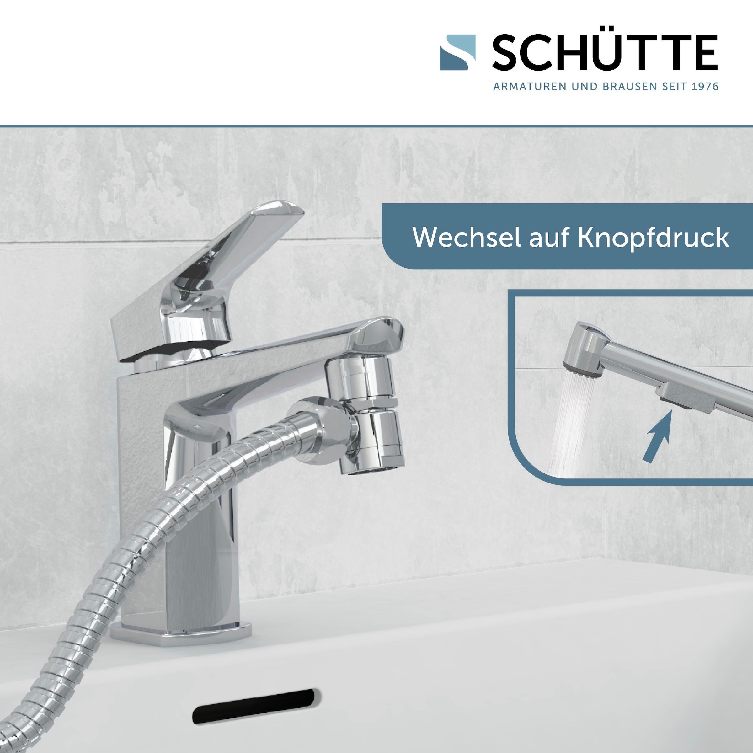 Schütte Waschbeckendusche, (Set, 3 tlg.), Waschbeckenhandbrause mit Wandhalterung+Schlauch (150cm) und Adapter