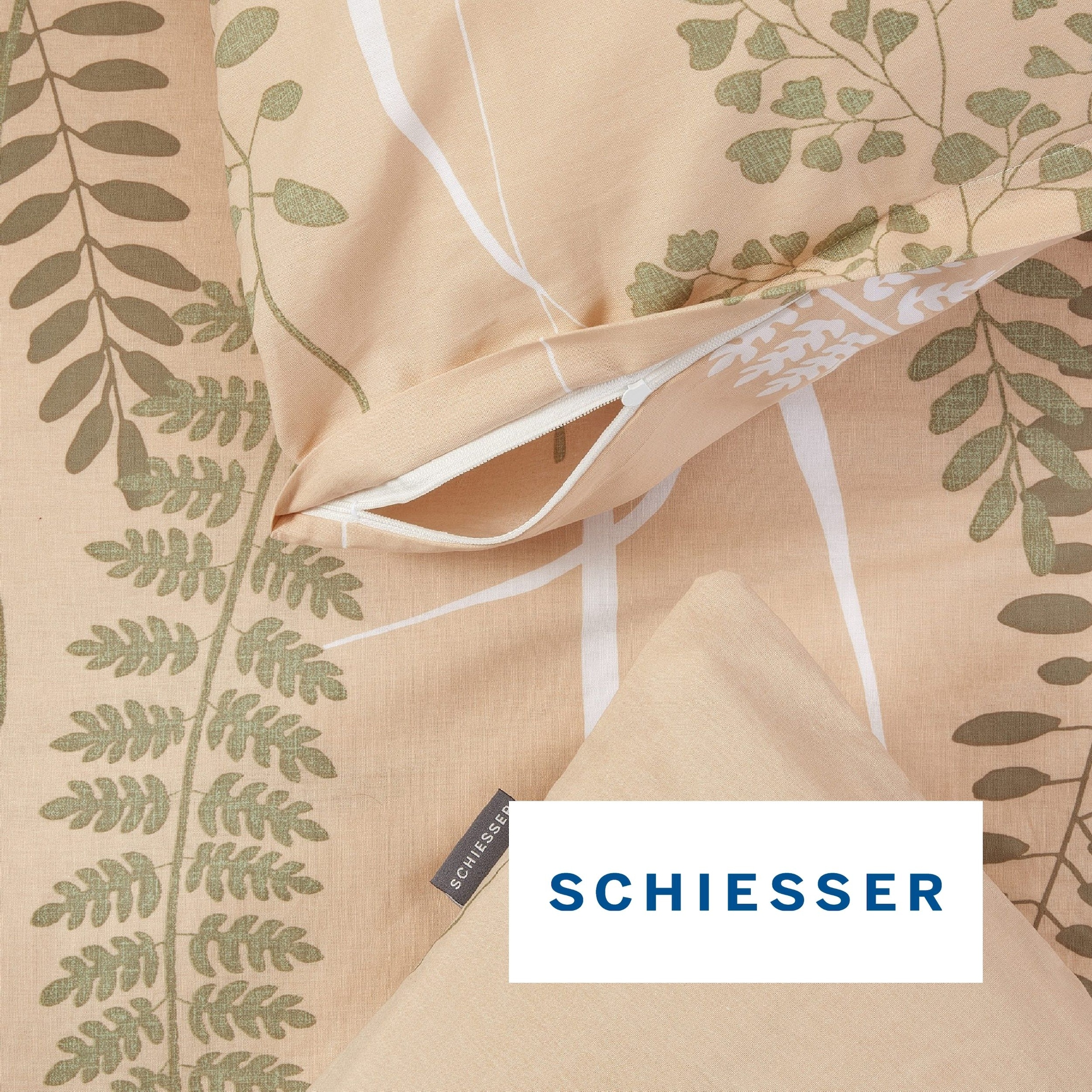 Schiesser Bettwäsche »Annic aus weicher Baumwolle in floralem Dessin« 2 Stk. OEKO-TEX® MADE IN GREEN
