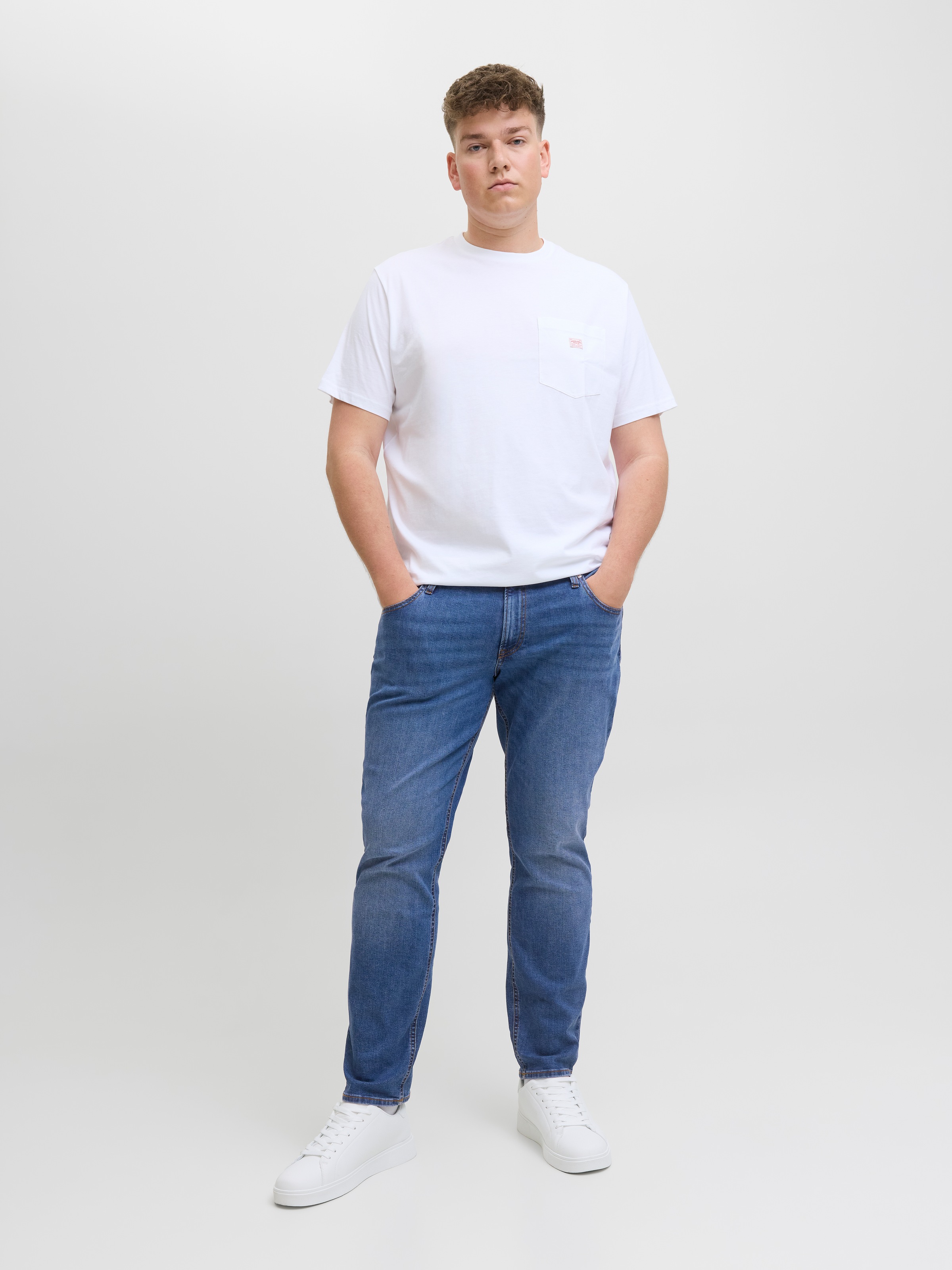 Jack & Jones PlusSize Slim-fit-Jeans »JJIGLENN JJORIGINAL MF 071 NOOS PLS«