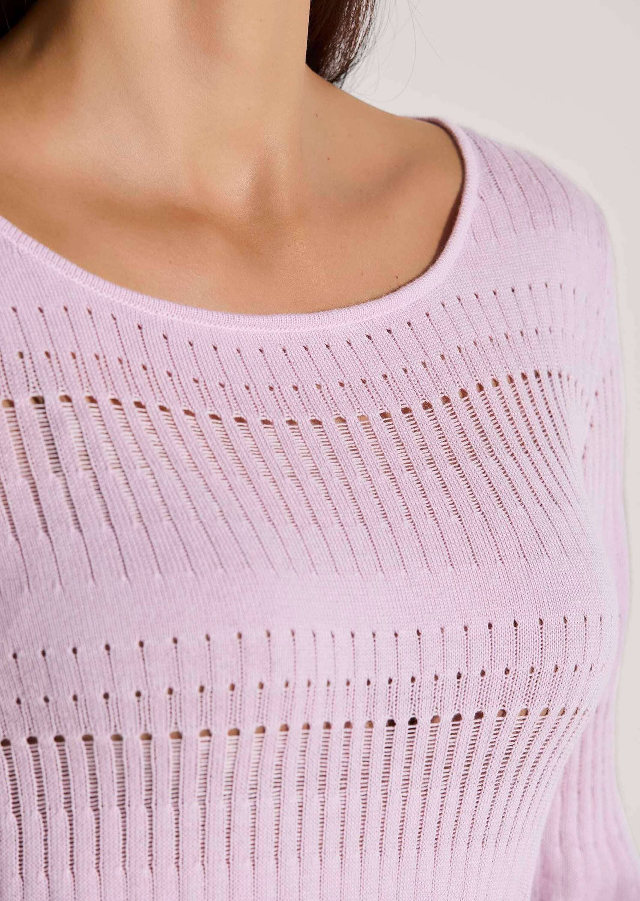 MADELEINE Longpullover »Pullover Rundhals-Pullover im Muster-Mix«