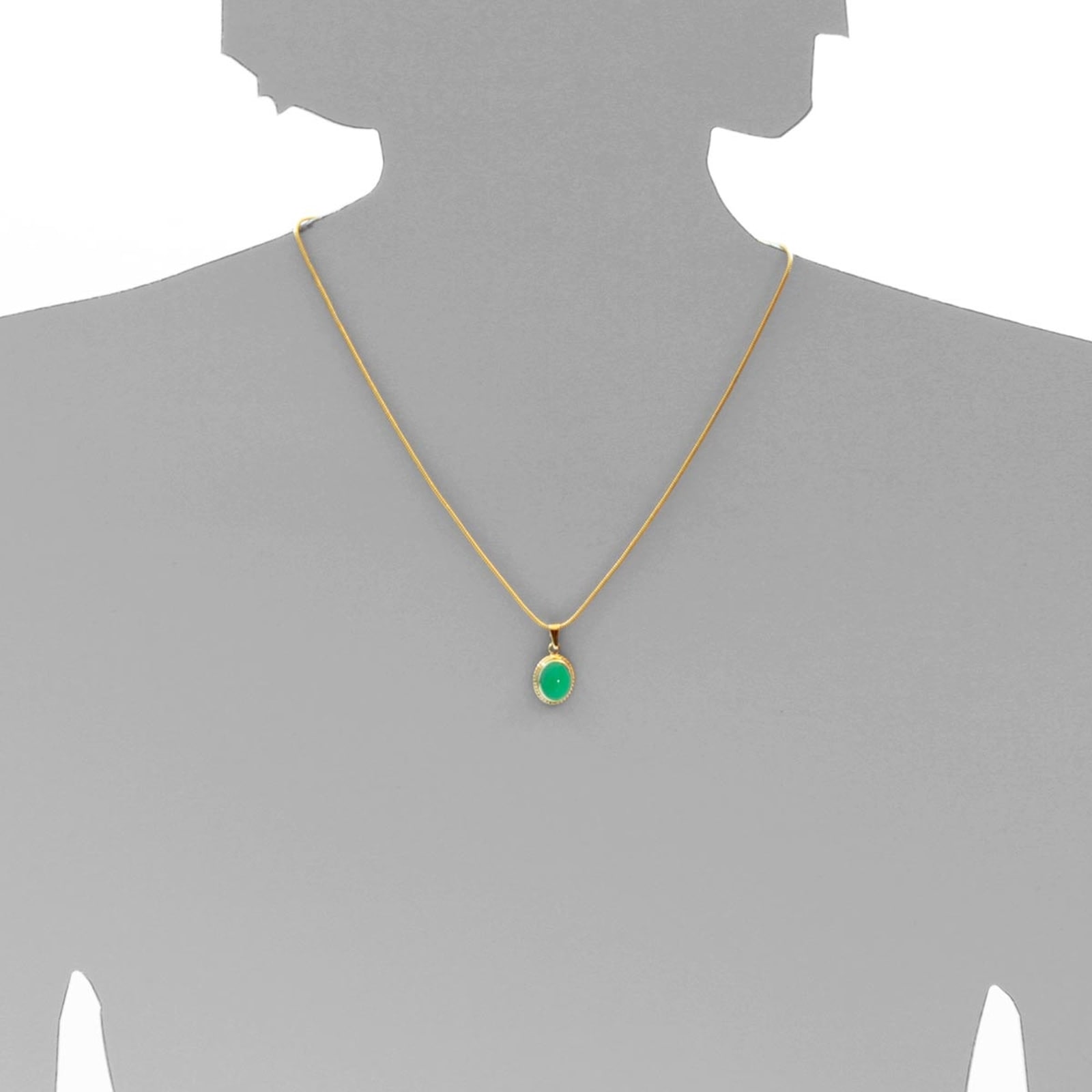 OSTSEE-SCHMUCK Kettenanhänger »- Jolin - Gold 333/000 - Grünachat«