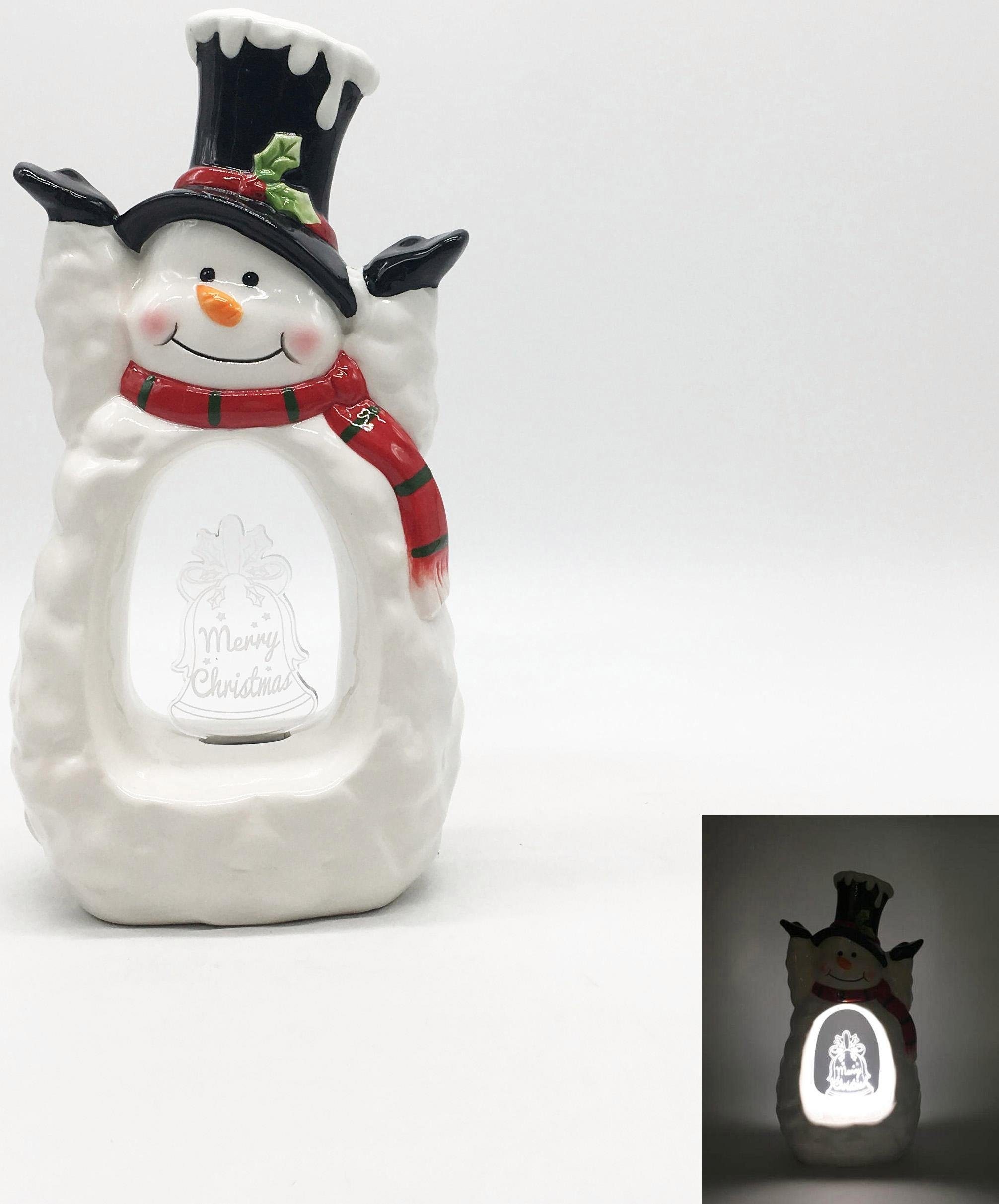 BONETTI LED Dekoobjekt »Schneemann«, Warmweiß, mit Acryl-Dekoration