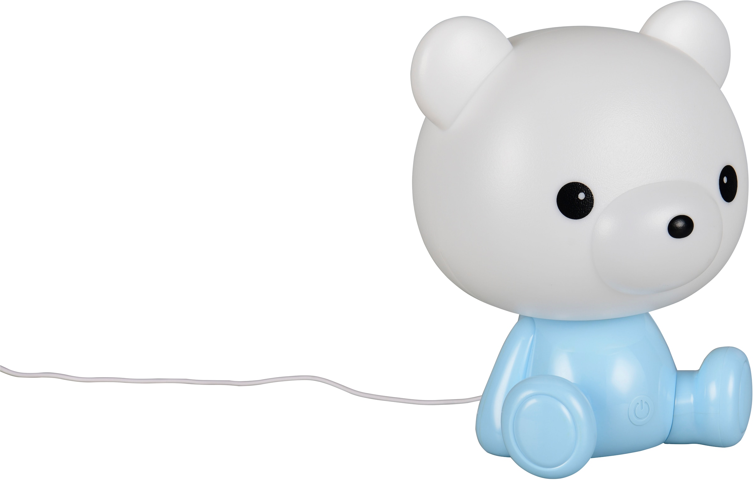 REALITY Leuchten LED Tischleuchte »CUTIE, Kinderzimmer Tischleuchte Nachttischleuchte Bären Optik, RGB« LED-Board 1 Stk. RGB | Warmweiß 0,3W 30 Lumen warmweiß 3000K, RGB Farbwechsel Modus, USB-Anschluss