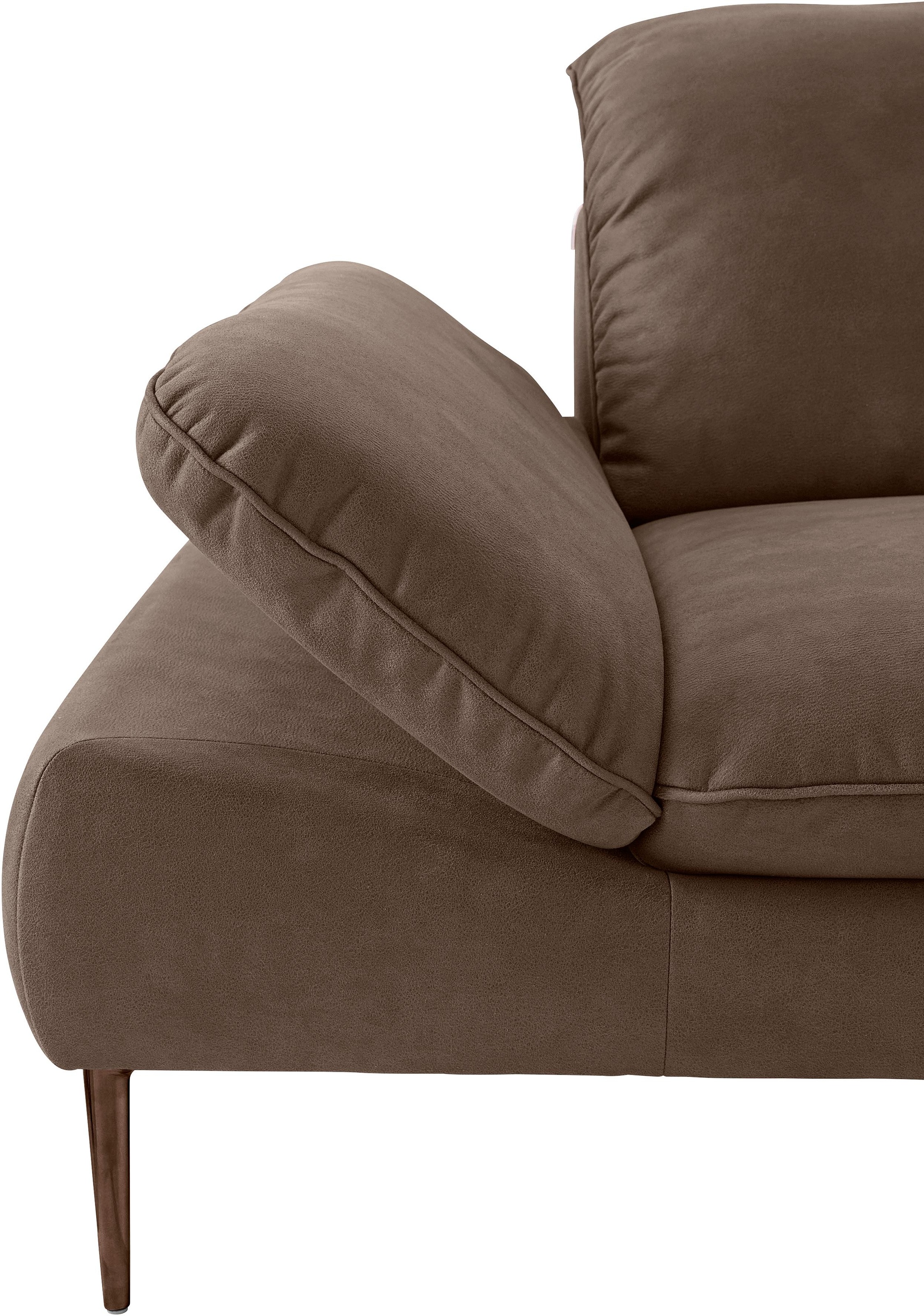 W.SCHILLIG Ecksofa »enjoy&MORE, Designsofa, bequem, elegant und zeitlos, L-Form«, Sitztiefenverstellung, Füße bronze pulverbeschichtet, Breite 340 cm