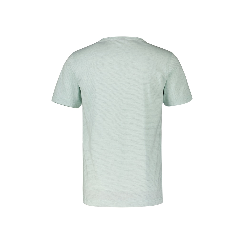 LERROS T-Shirt »LERROS Serafino mit Finelinerstreifen, washed«