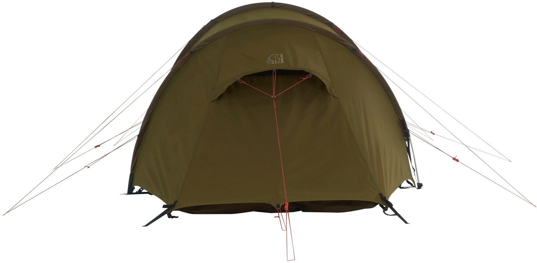 Nordisk Tunnelzelt »Oppland 2 (2.0) PU Tent Dark Olive«, 2 Personen, (Packung, 1 tlg.)