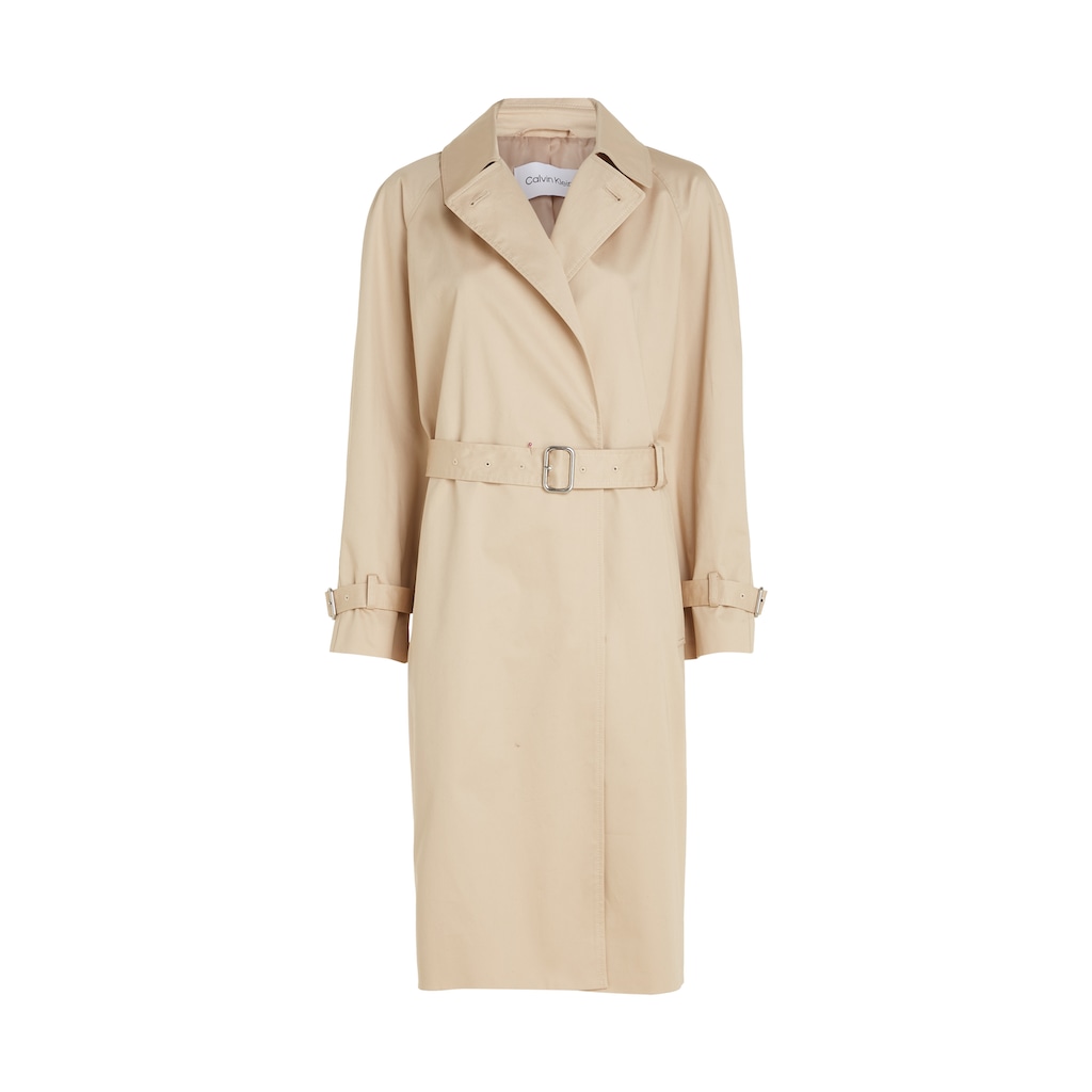 Calvin Klein Outdoorjacke »ESSENTIAL TRENCH COAT«, (Set, 2 St., mit Gürtel)