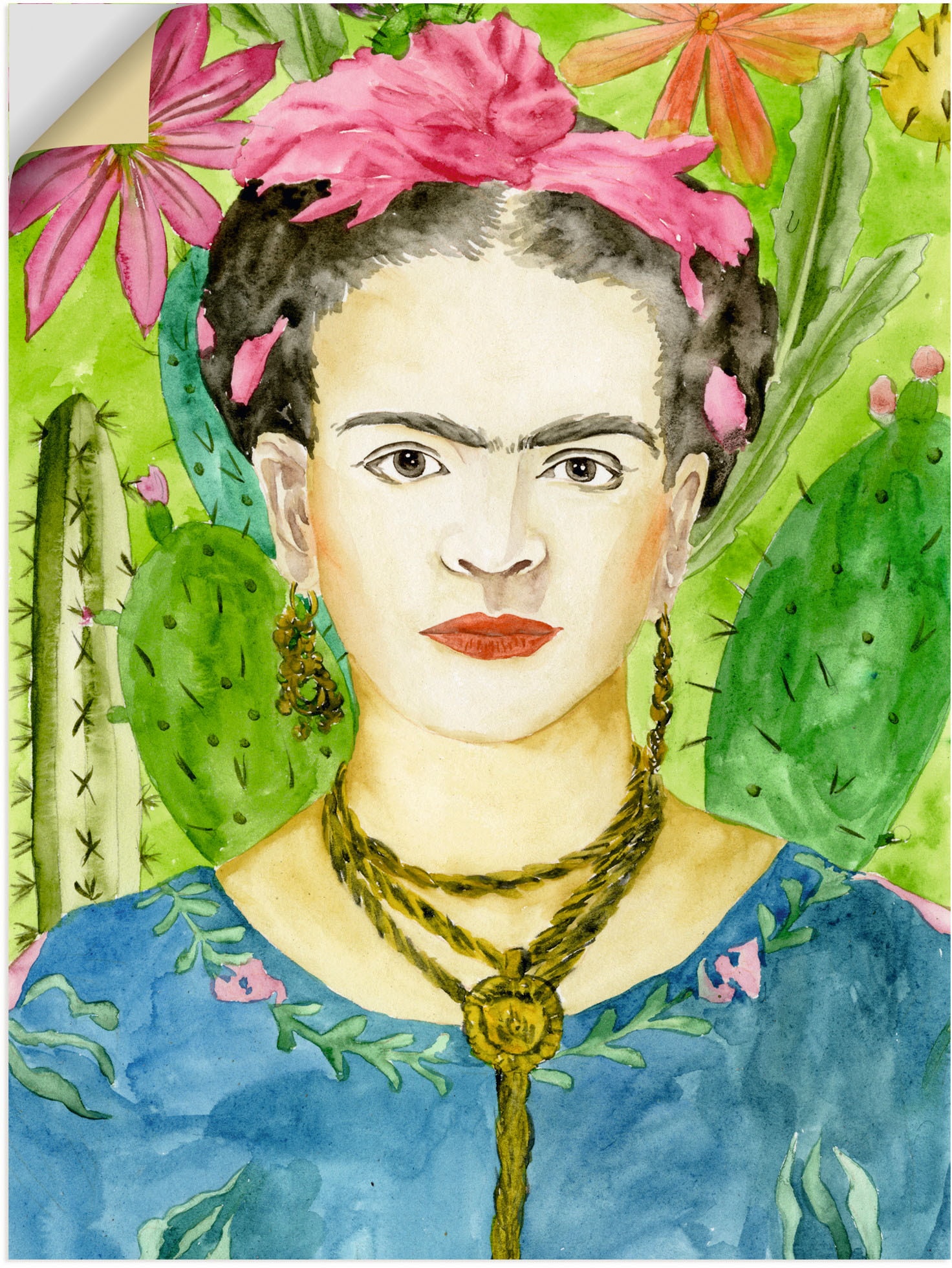 Wandbild »Frida Kahlo II«, Bilder von Frauen, (1 St.), als Alubild, Outdoorbild,...