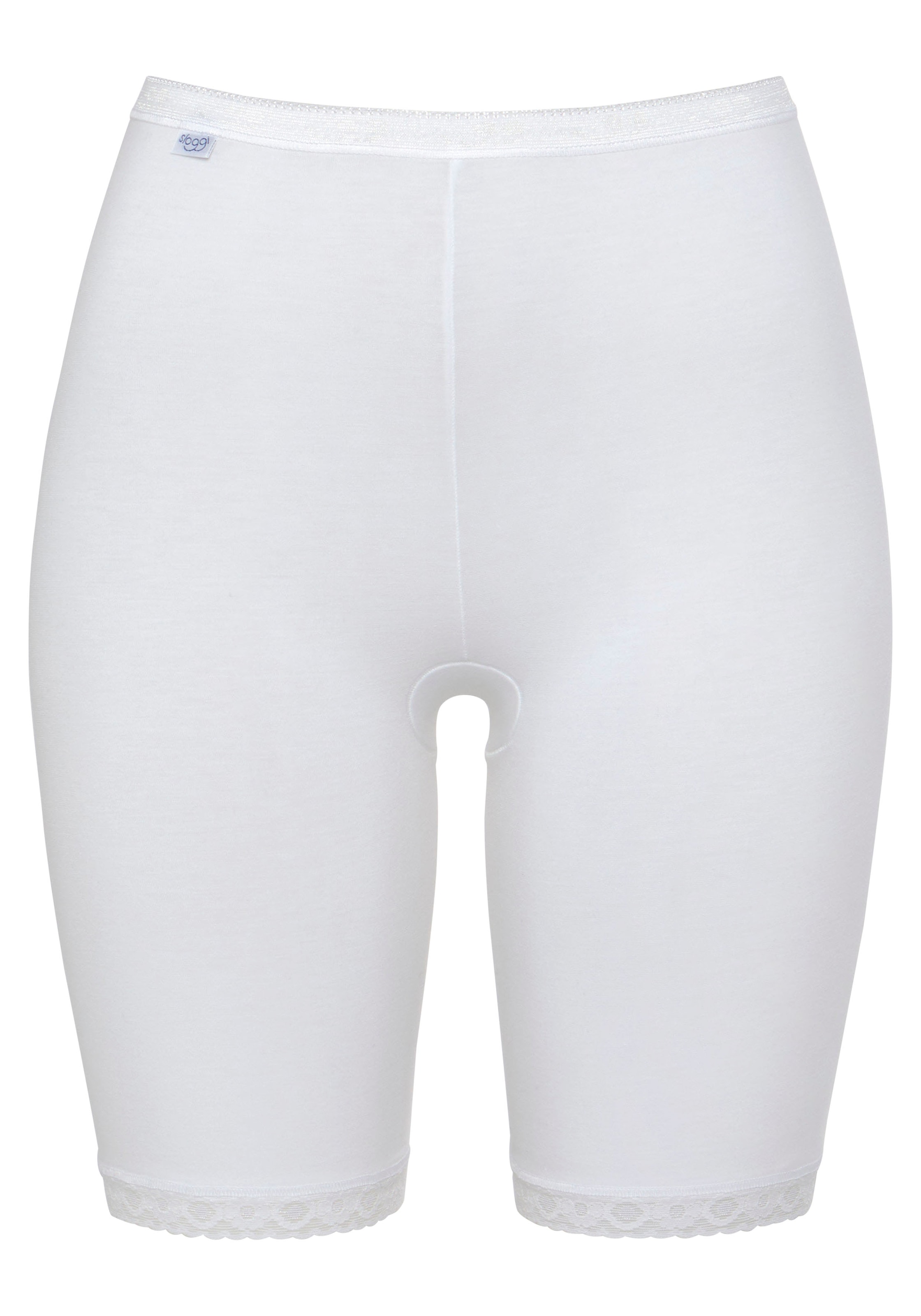 sloggi Lange Unterhose »Basic+ Long 2P«, (Packung, 2 St.), Long-Pants mit Spitzenbesatz