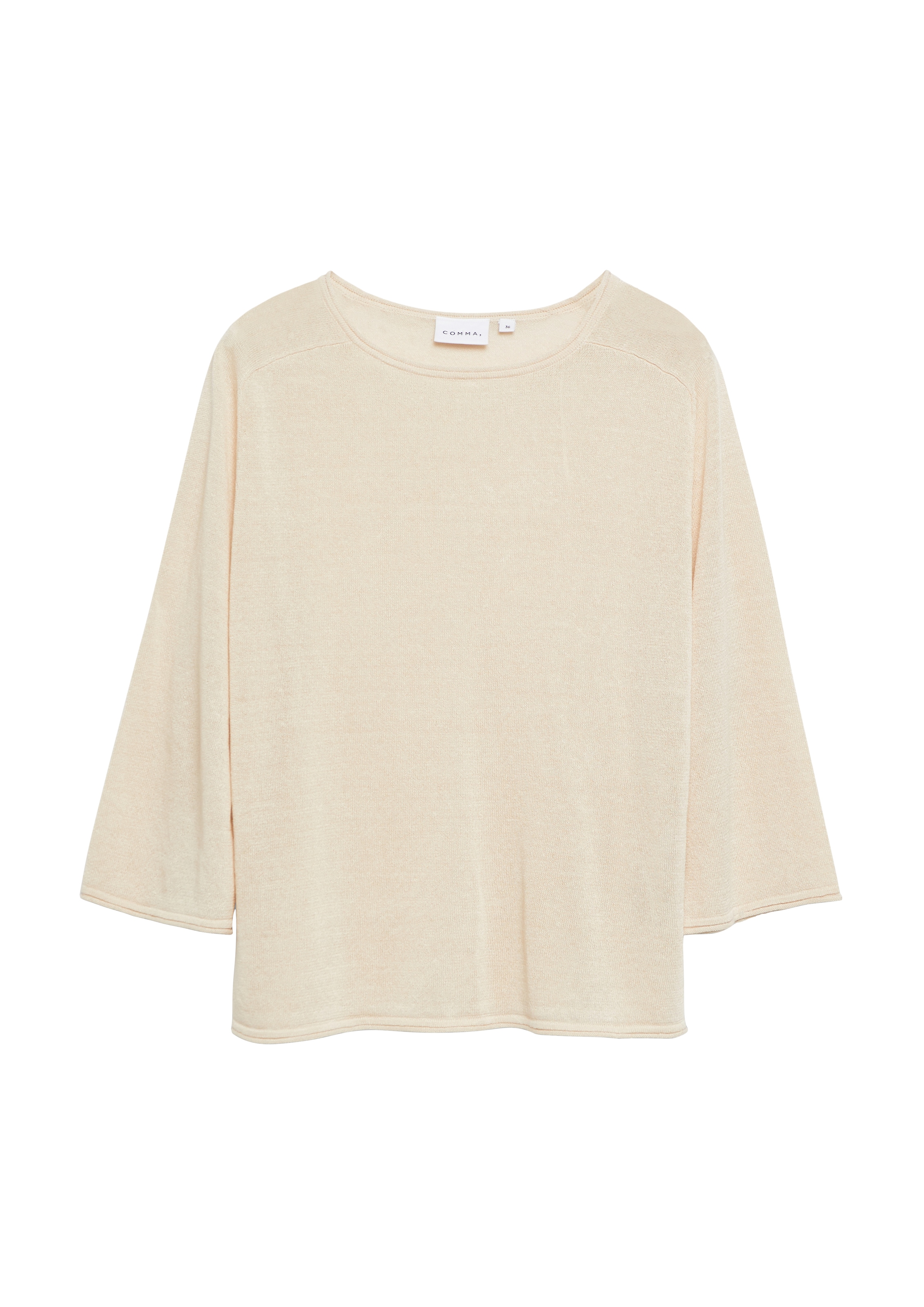 Comma 3/4 Arm-Pullover Leichter Pullover mit Leinen und Viskose