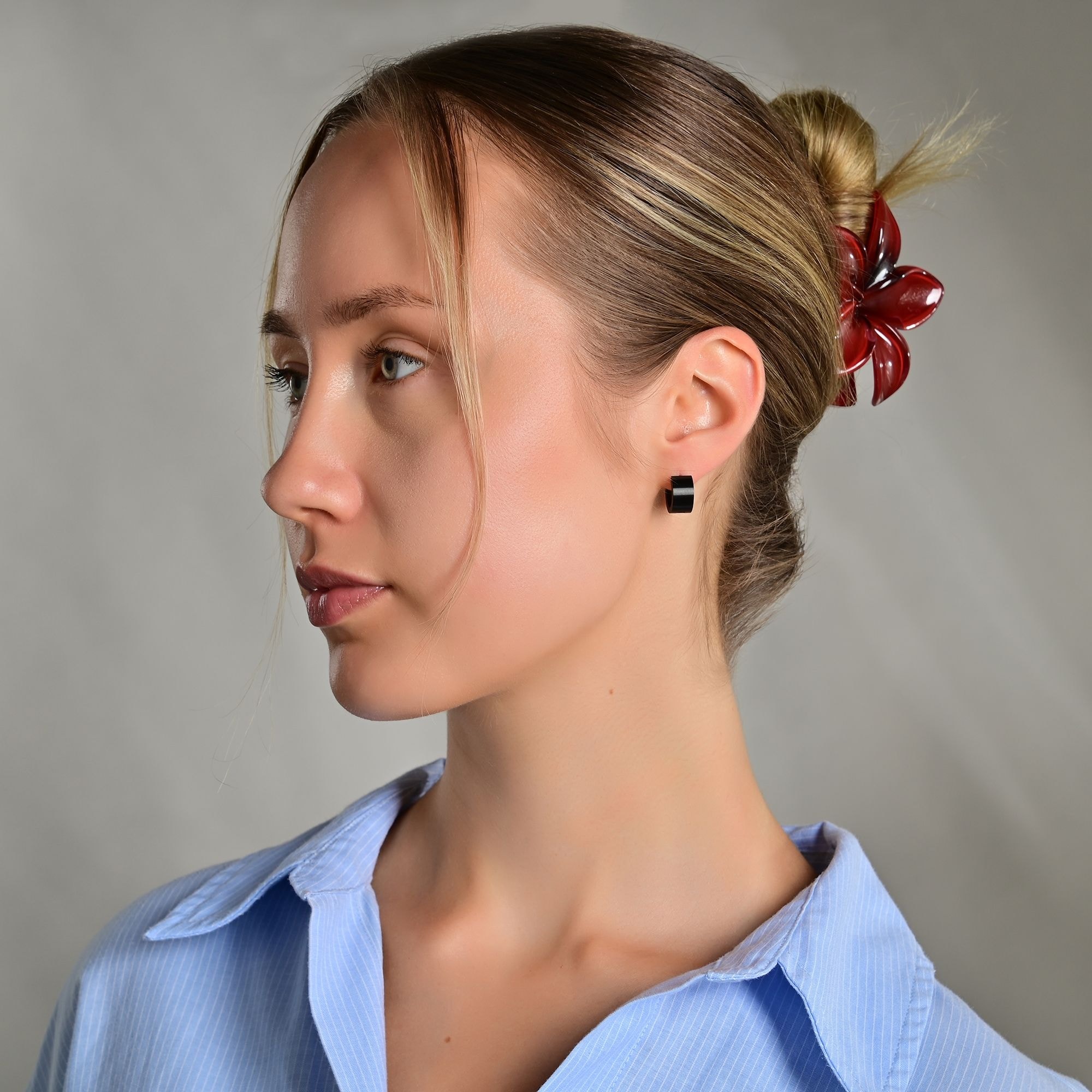 Adelia´s Paar Creolen »Unisex Ohrringe ¿ Klappcreole aus Edelstahl«