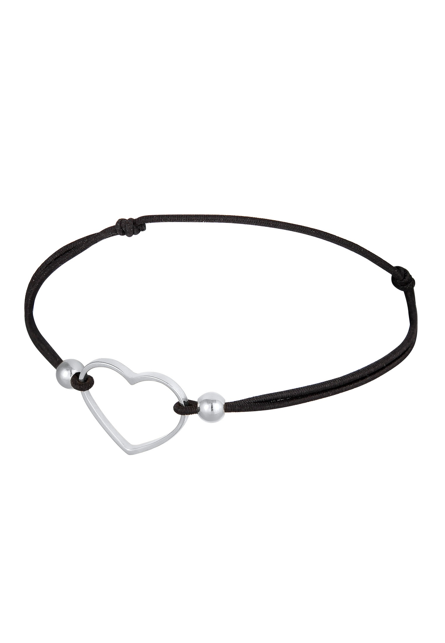 Elli Armkette »Armband Herz Liebe Elastisches Gummiband 925 Silber«