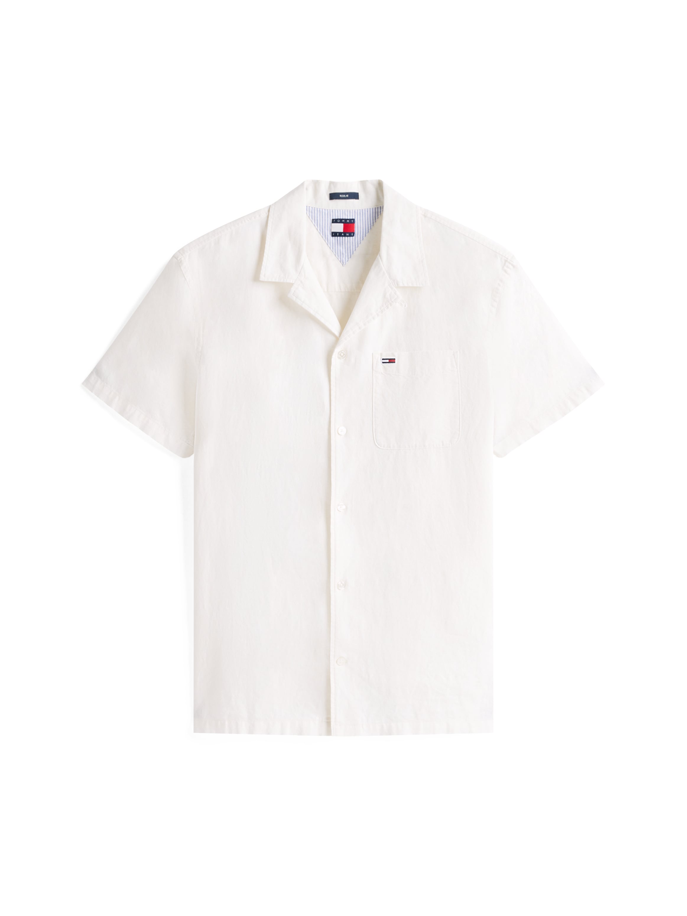Tommy Jeans Kurzarmhemd »TJM LINEN BLEND CAMP SS EXT«, Mit V-Ausschnitt