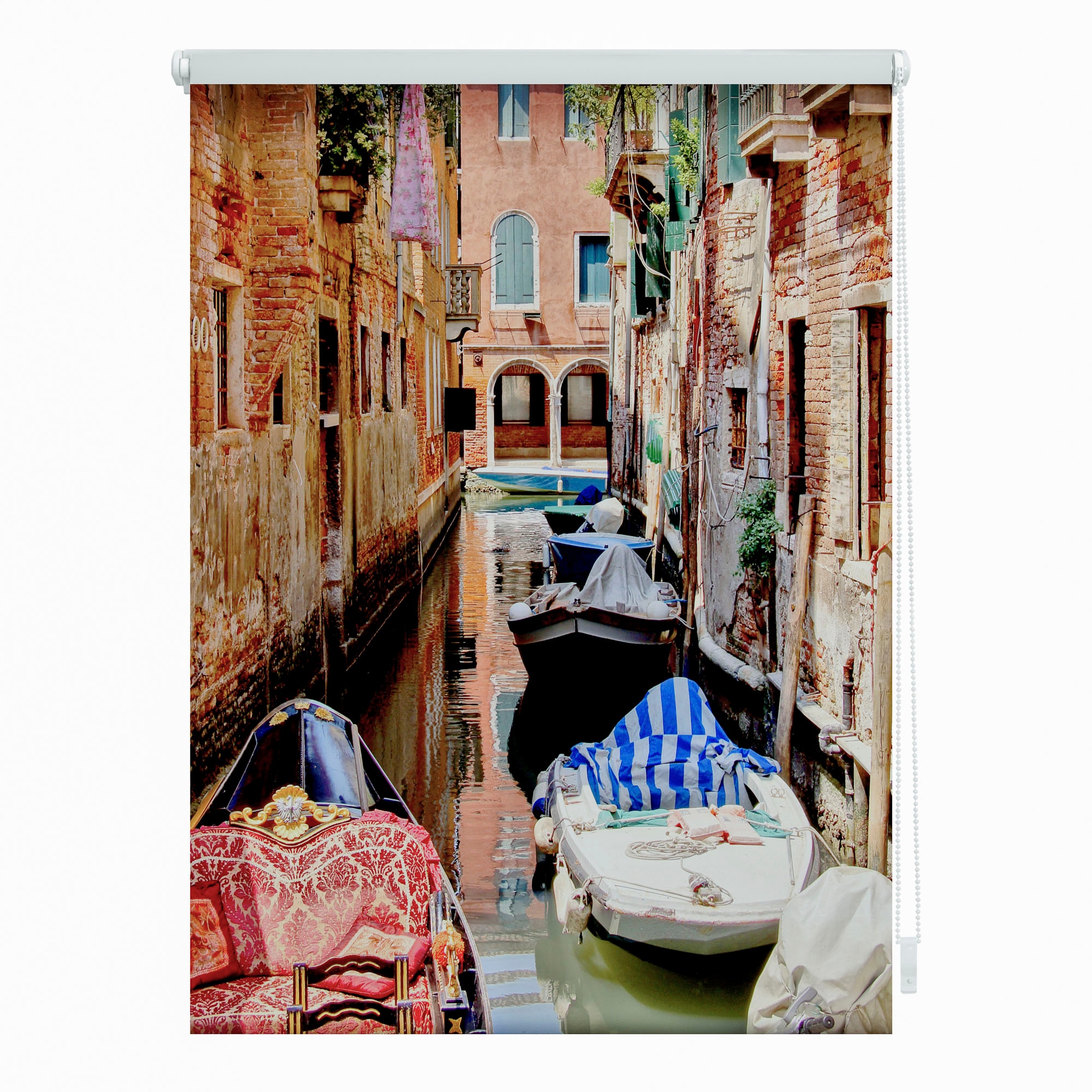 LICHTBLICK ORIGINAL Seitenzugrollo - Venedig OTTO Bohren, freihängend Klemmfix, Rot«, online kaufen ohne verdunkelnd, Verdunkelung-energiesparend, »Rollo Gondola bei Verdunkelung